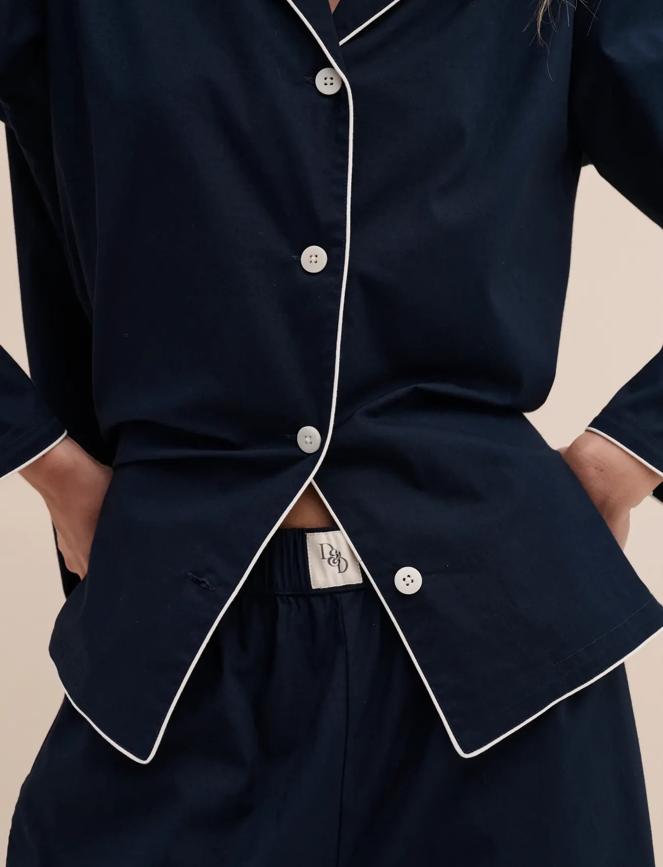 Desmond and Dempsey - 402 Long Pyjama Set - pyjamas - navy - 5