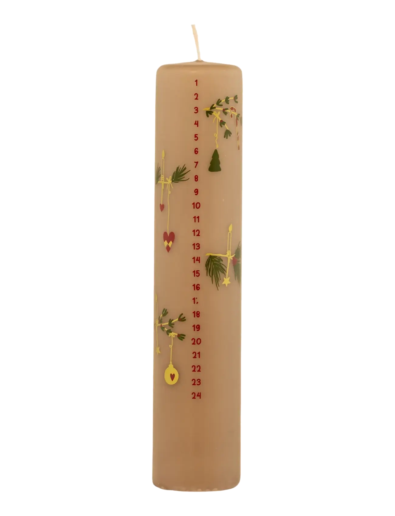 Det Gamle Apotek Calendar candle H25 x Dia 5 - Det Gamle Apotek - BEIGE / beige