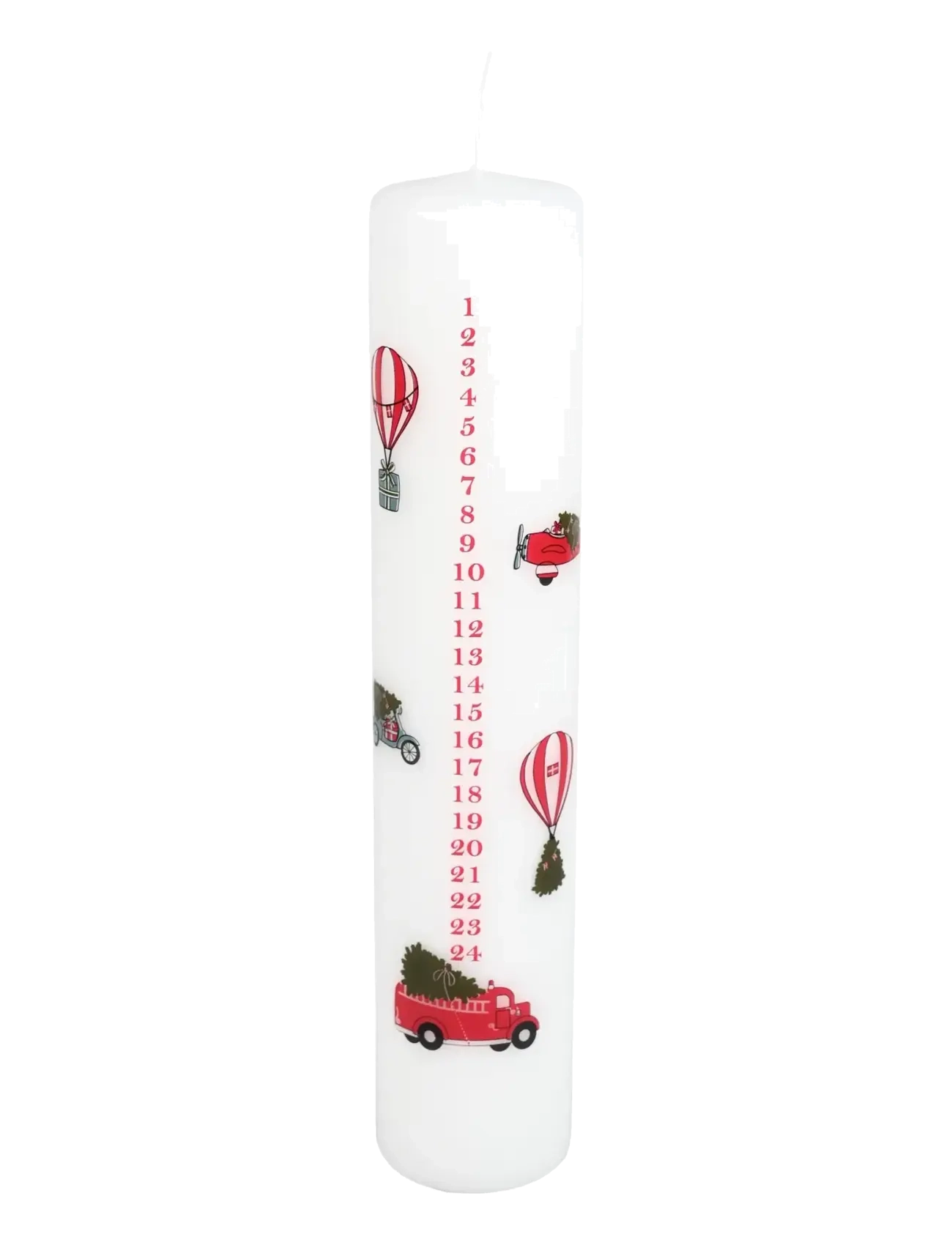 Det Gamle Apotek Calendar candle H25 x Dia 5 - Det Gamle Apotek - WHITE / white