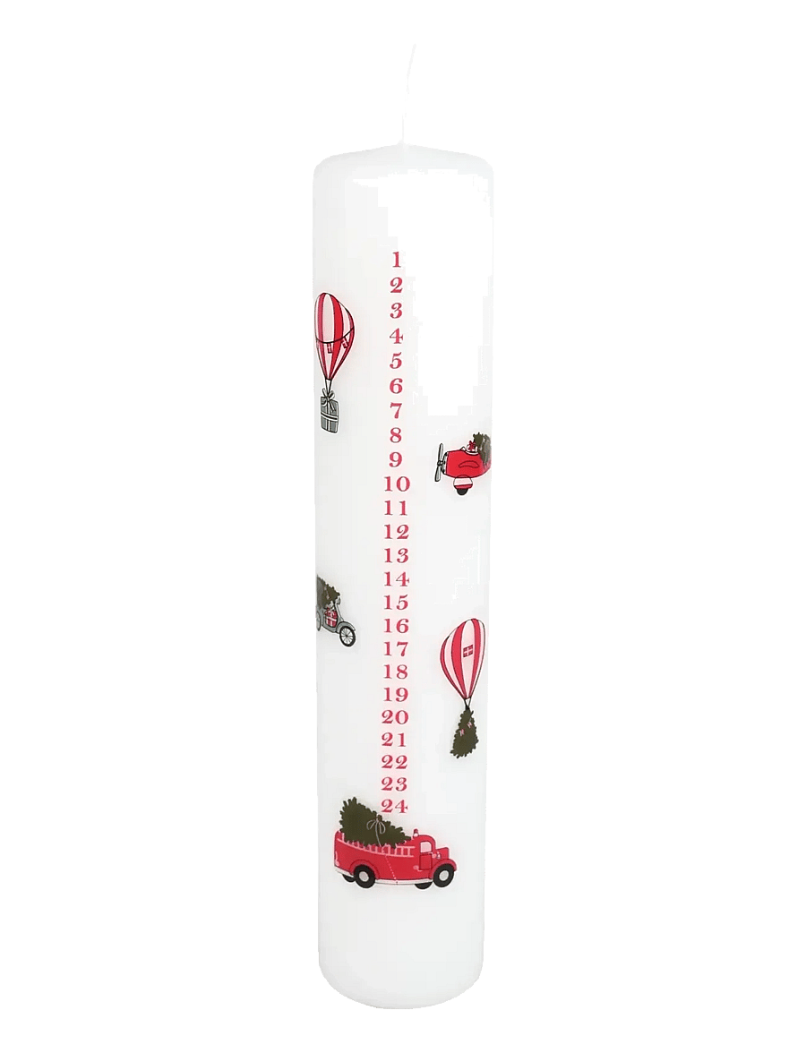 Det Gamle Apotek - Calendar candle H25 x Dia 5 - weihnachten - adventskerzen - white - 0