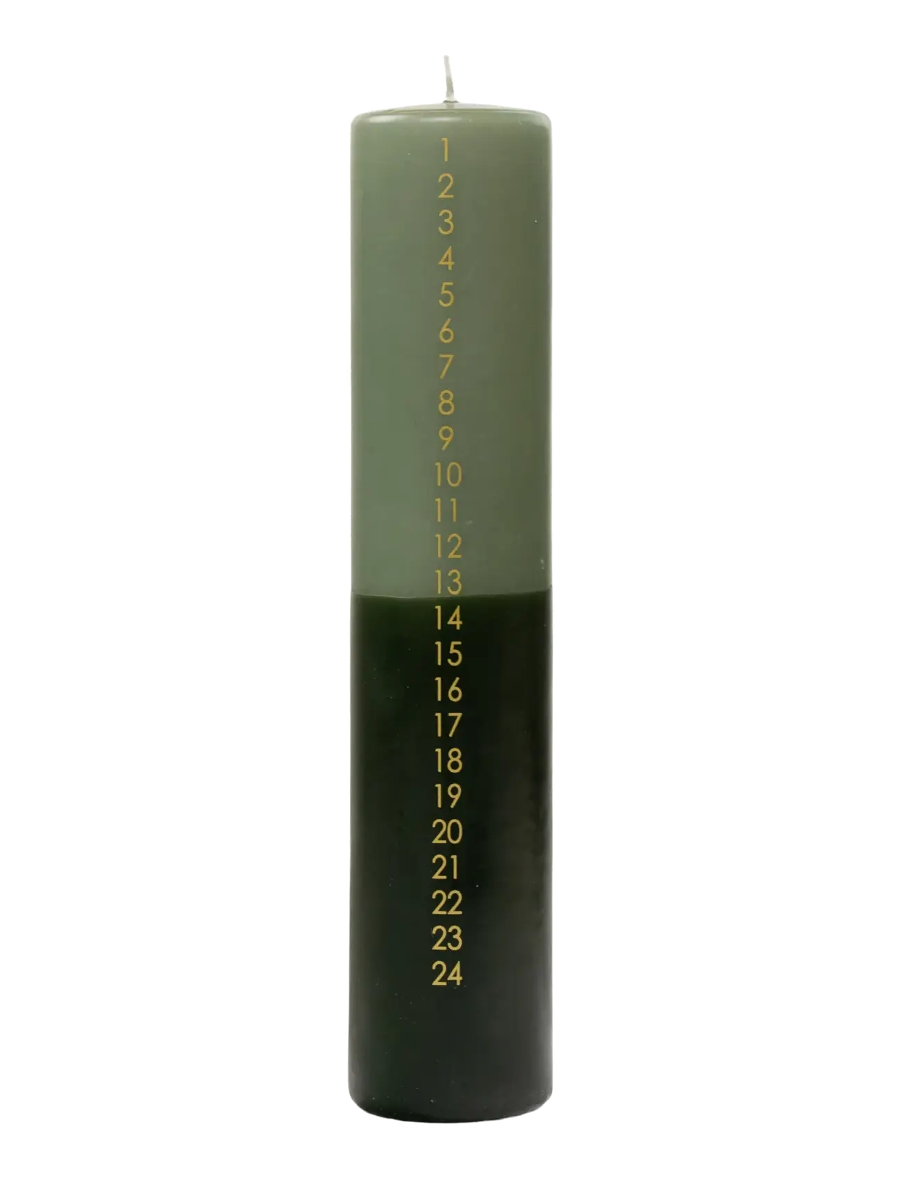 Det Gamle Apotek Calendar candle H25 x Dia 5 - Det Gamle Apotek - GREEN / green