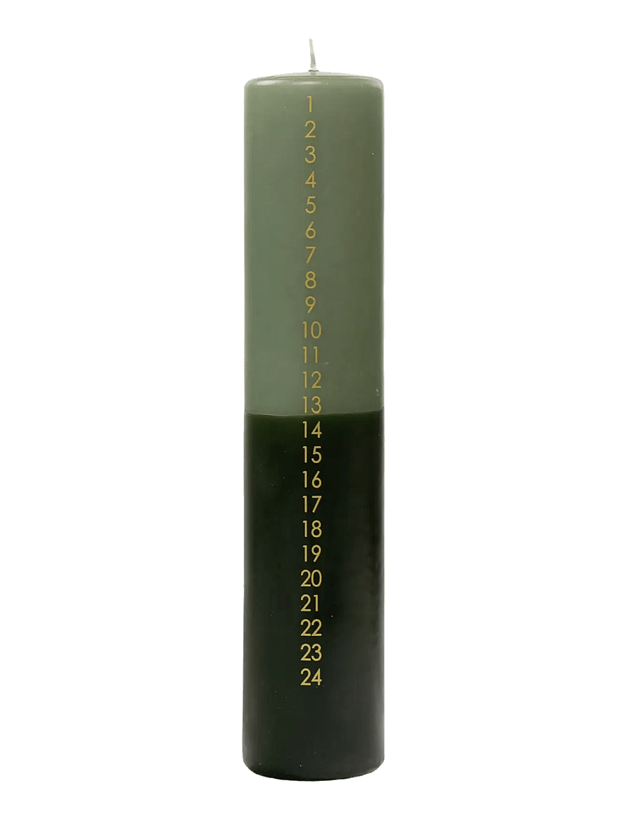 Det Gamle Apotek - Calendar candle H25 x Dia 5 - weihnachten - adventskerzen - green - 0
