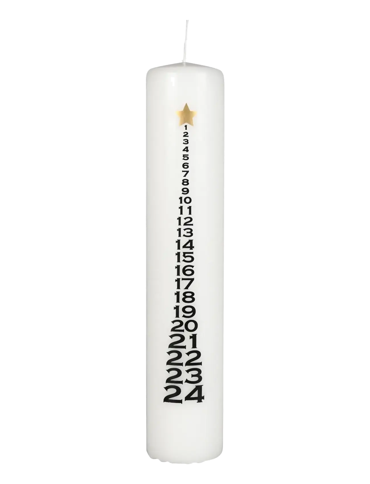 Det Gamle Apotek Calendar candle H25 x Dia 5 - Det Gamle Apotek - WHITE / white