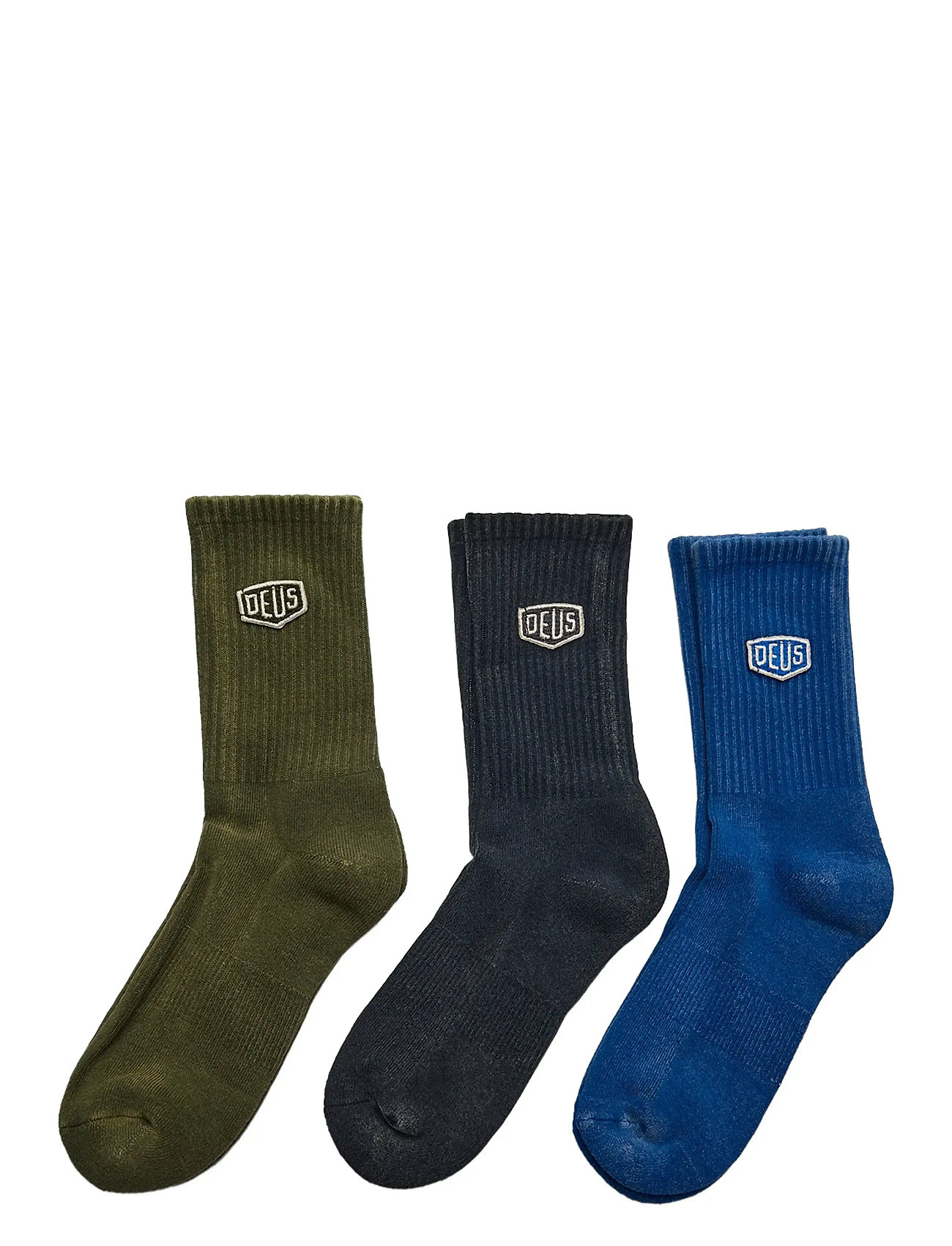 Deus Ex Machina Shield Garment Dyed Sock (3 Pack) - - ONE SIZE 1