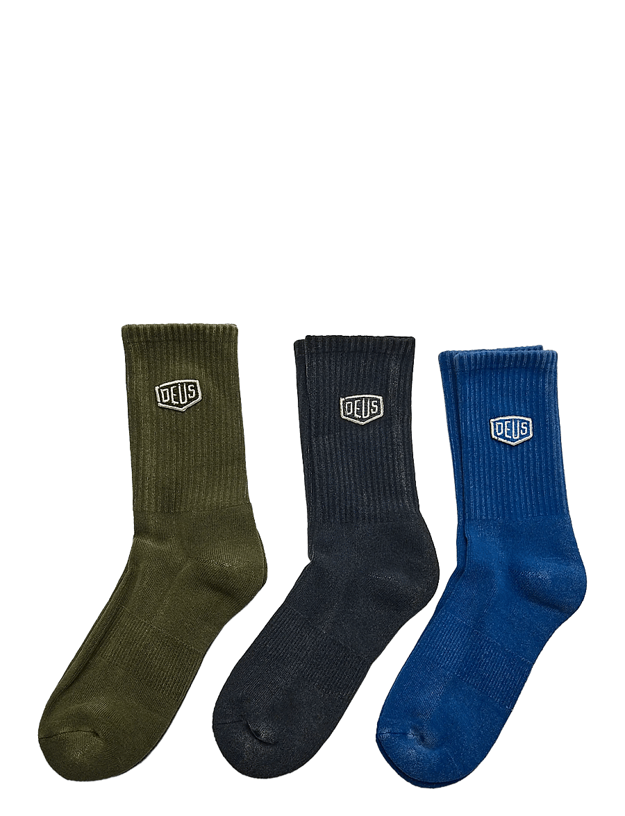 Deus Ex Machina - Shield Garment Dyed Sock (3 Pack) - skarpety za kostkę - multi - 0
