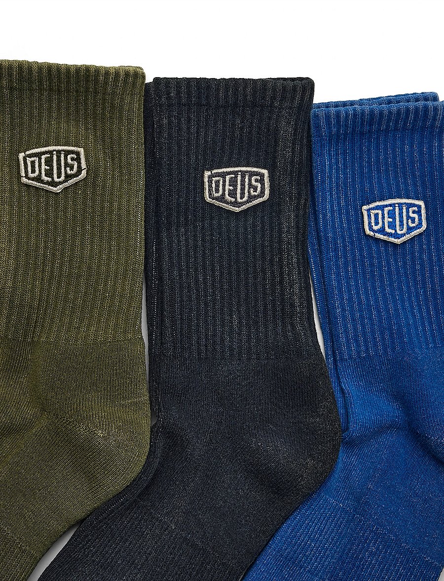 Deus Ex Machina - Shield Garment Dyed Sock (3 Pack) - skarpety za kostkę - multi - 1