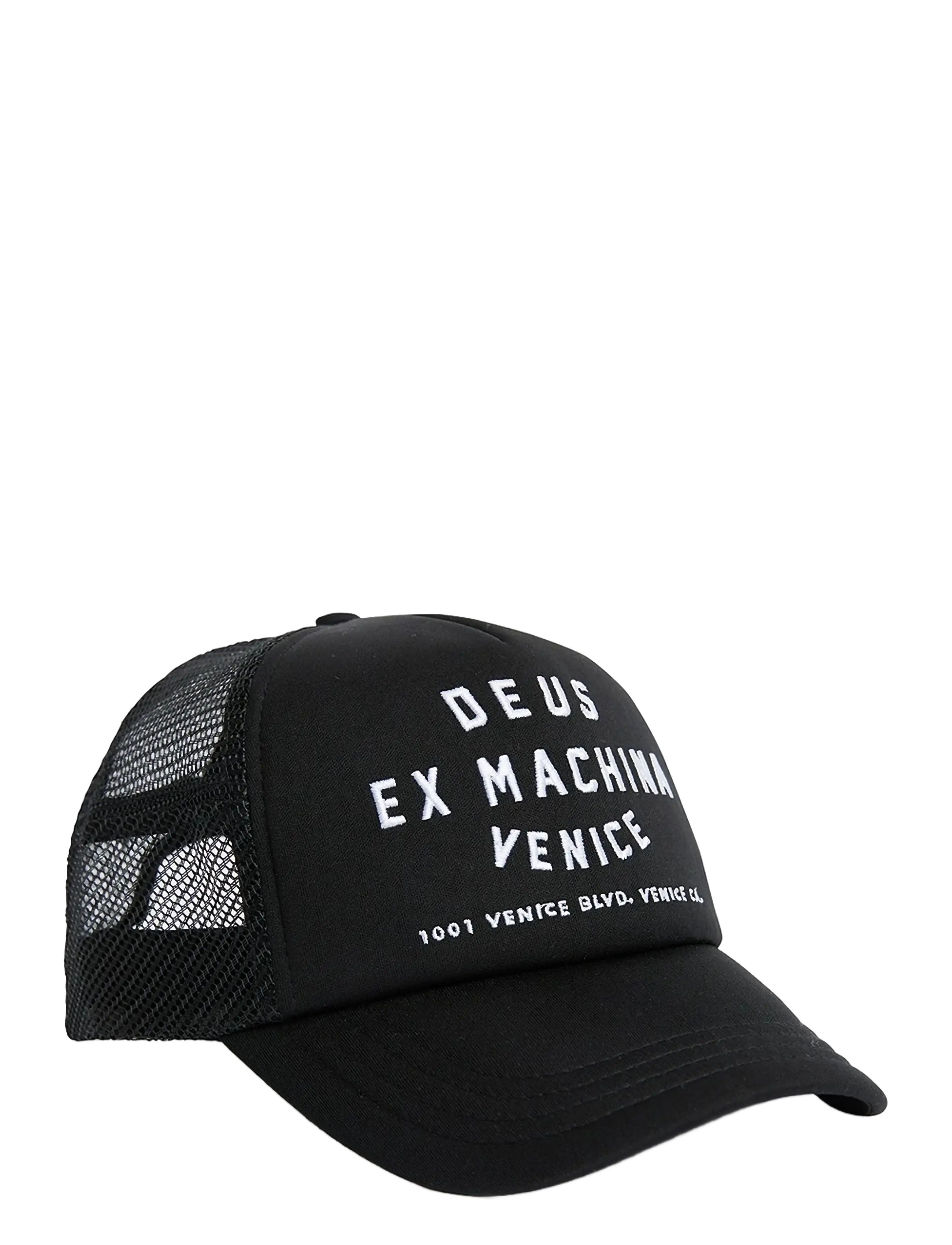 Deus Ex Machina Venice Address Trucker - Accessories - BLACK / black