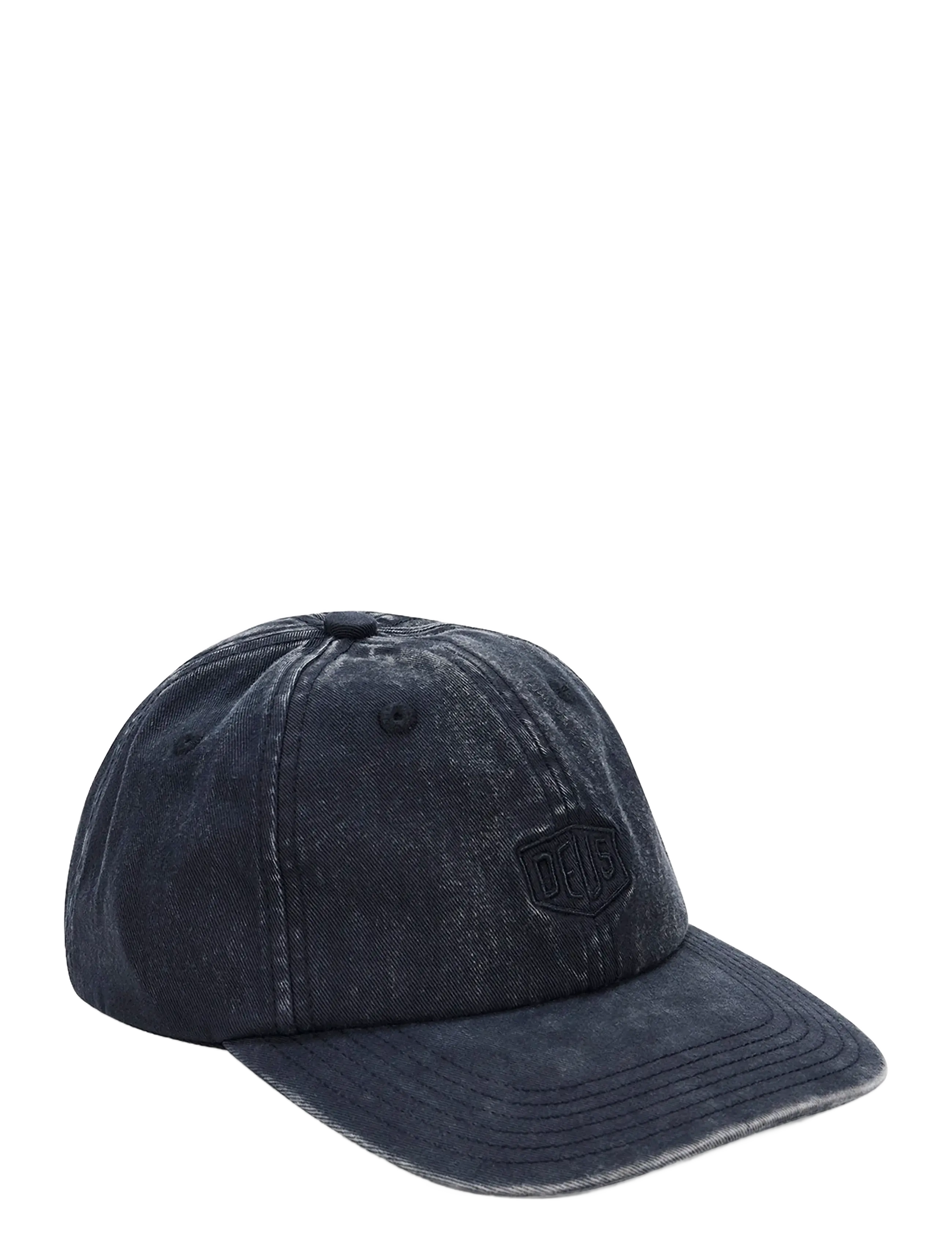 Deus Ex Machina Shield Garment Dyed Dad Cap - Uutuudet - BLACK / black