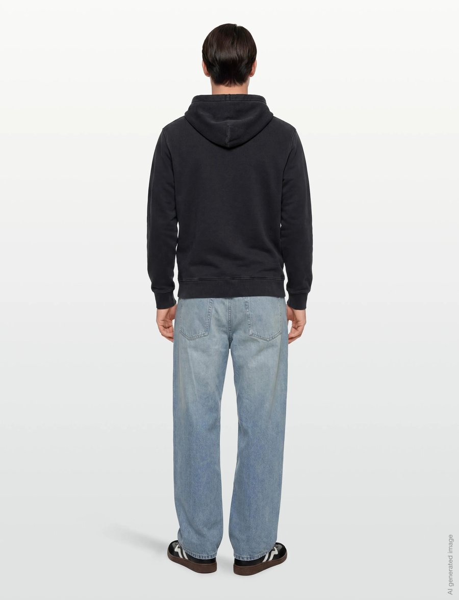 Deus Ex Machina - Shield Garment Dyed Zip Hoodie - hættetrøjer - black - 4