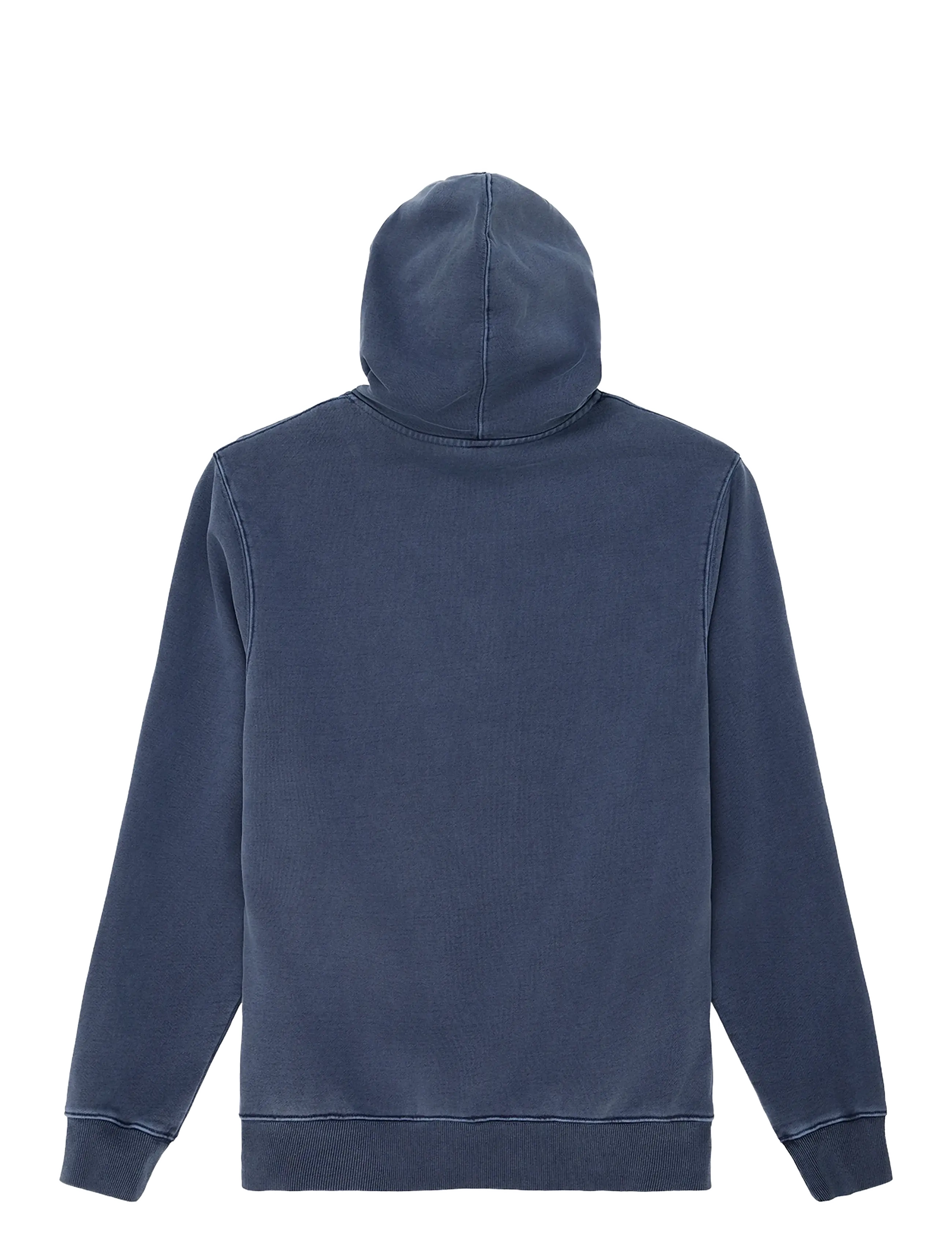 Deus Ex Machina - Shield Garment Dyed Zip Hoodie - hættetrøjer - mechanic blue - 2