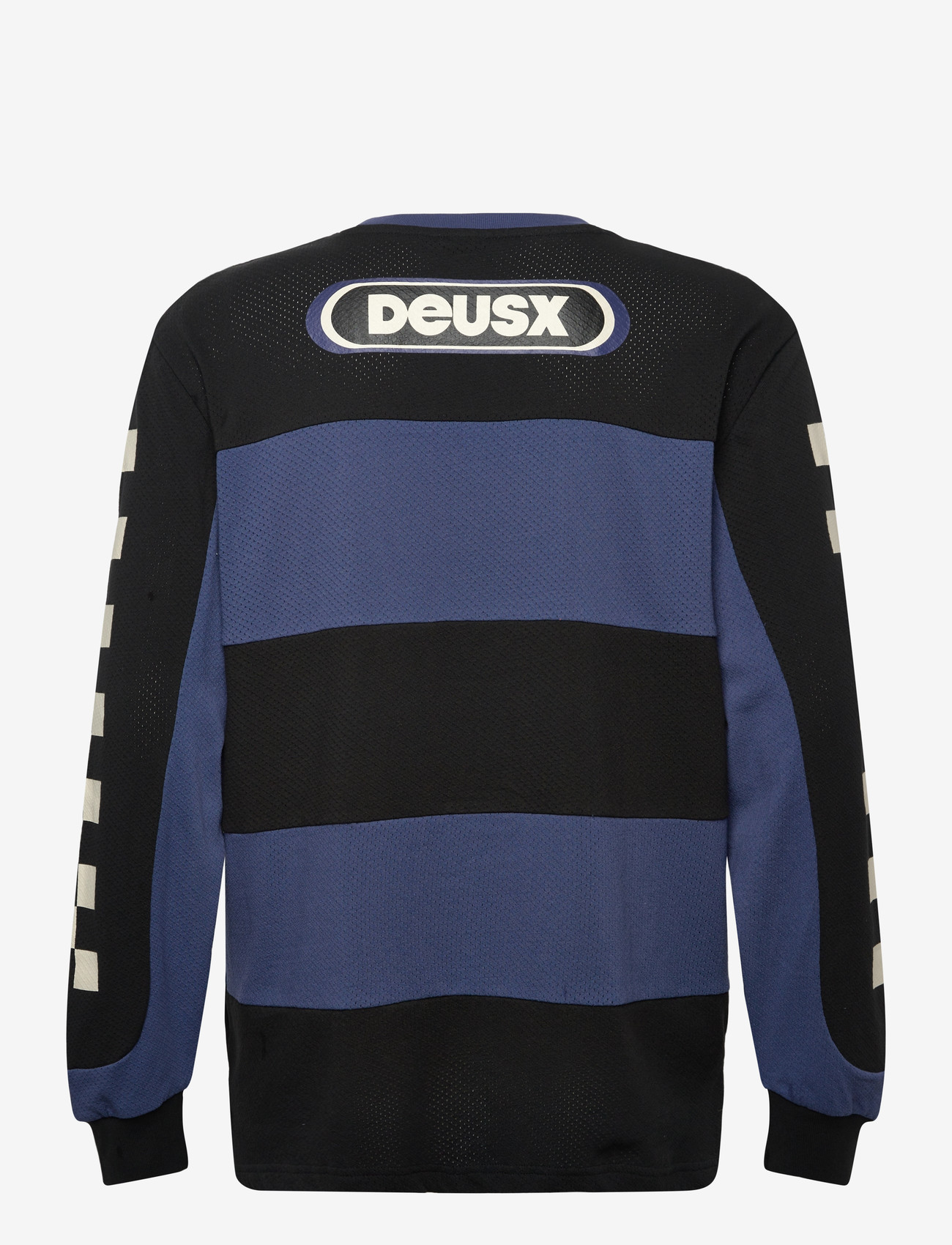 Deus Ex Machina - Vilander Moto Jersey - långärmade t-shirts - mechanic blue combo - 2