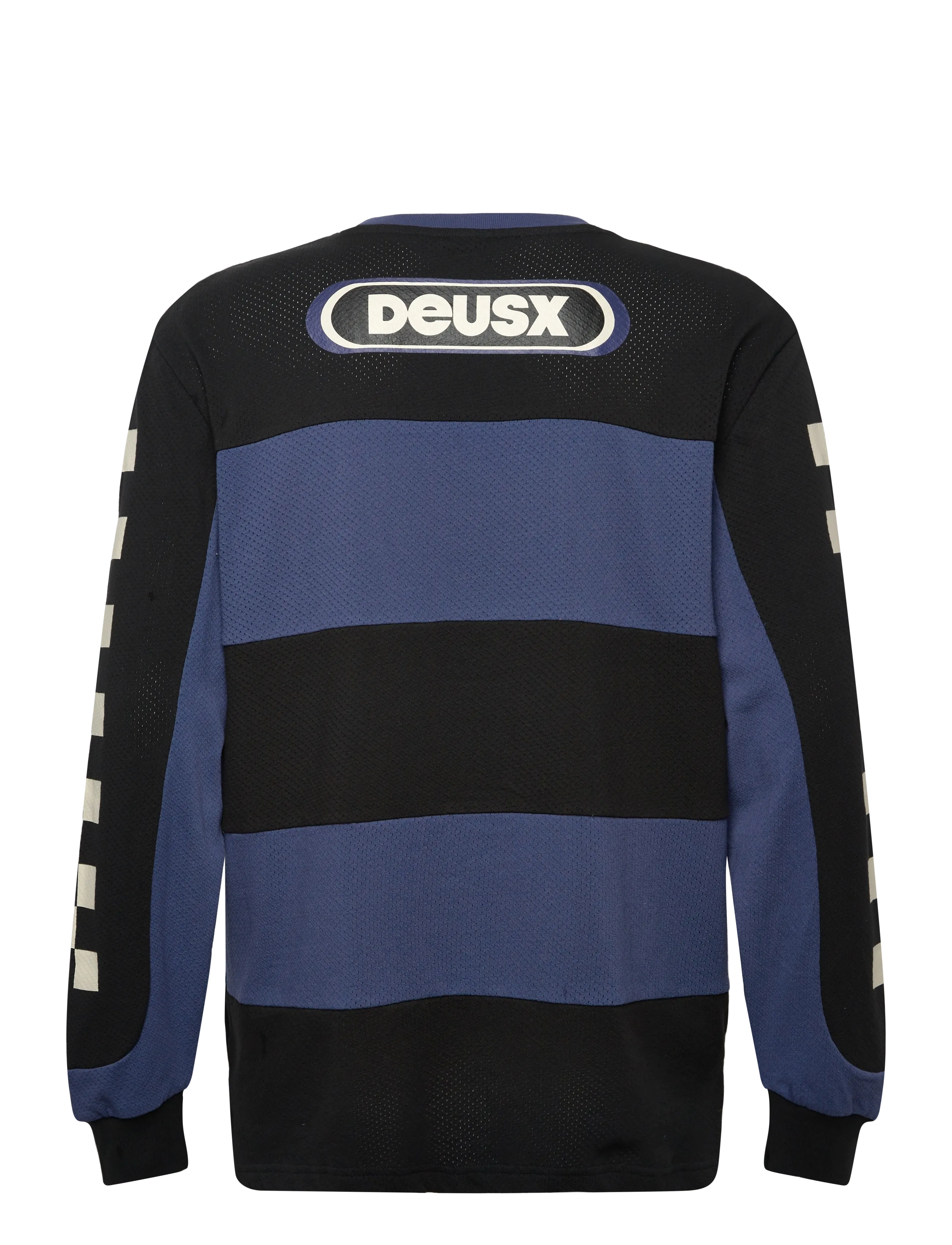 Deus Ex Machina - Vilander Moto Jersey - langærmede t-shirts - mechanic blue combo - 2