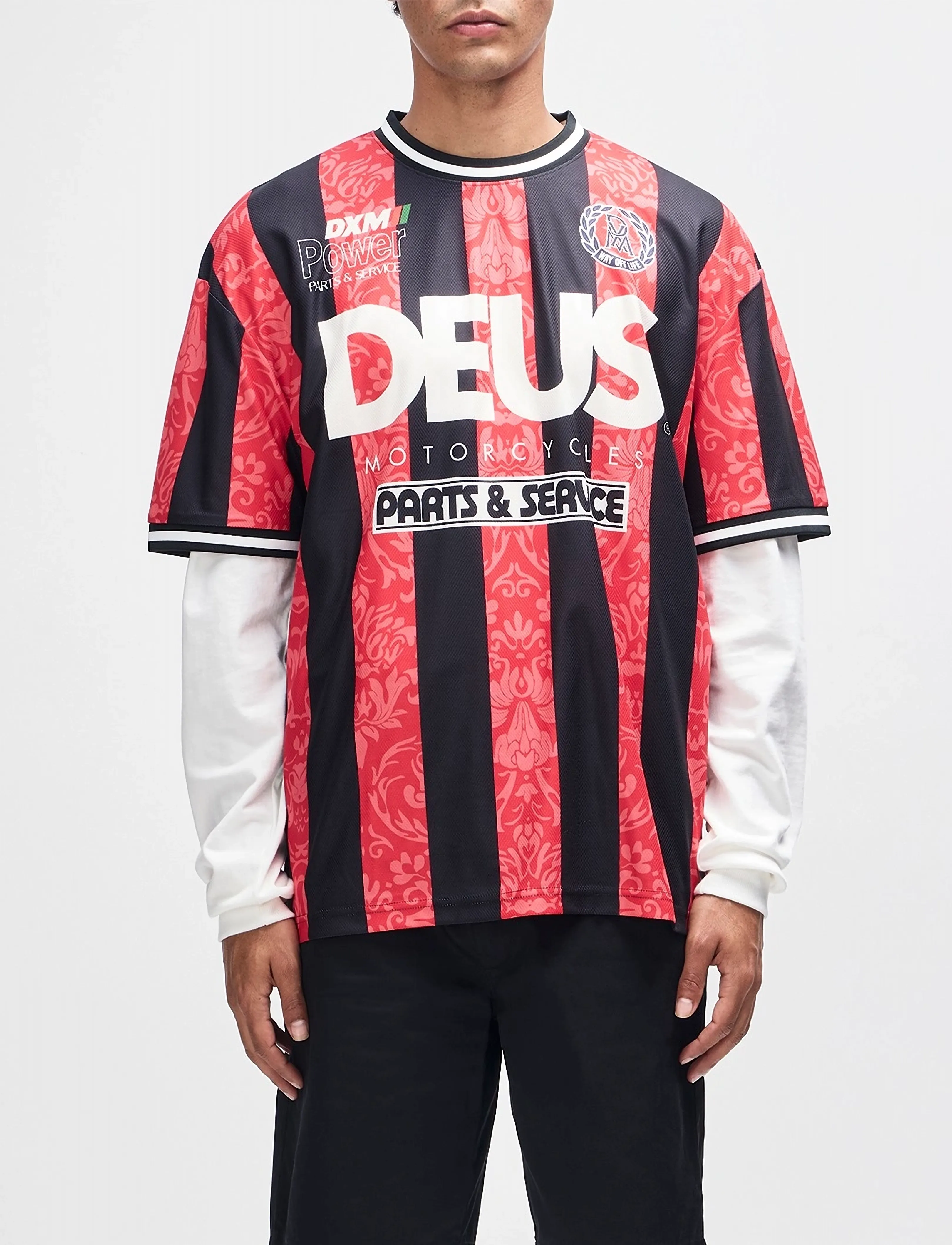 Deus Ex Machina Nouveau Moto Tee - Clothing - FIERY RED / red