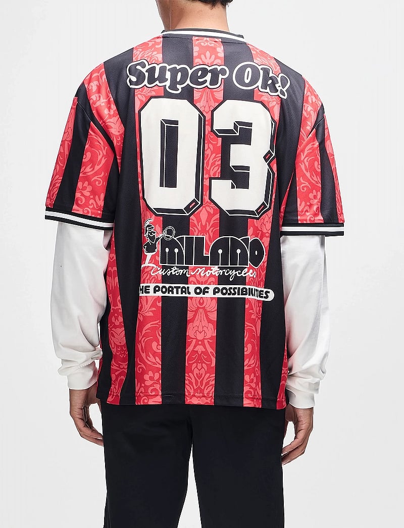 Deus Ex Machina - Nouveau Moto Tee - tops & t-shirts - fiery red - 4