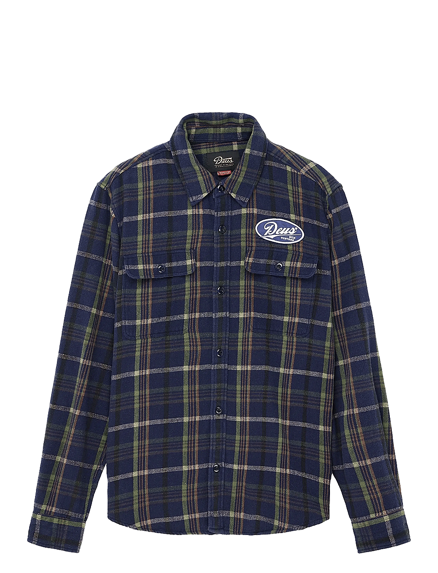Deus Ex Machina - Vacay Check Shirt - flannel shirts - navy check - 1