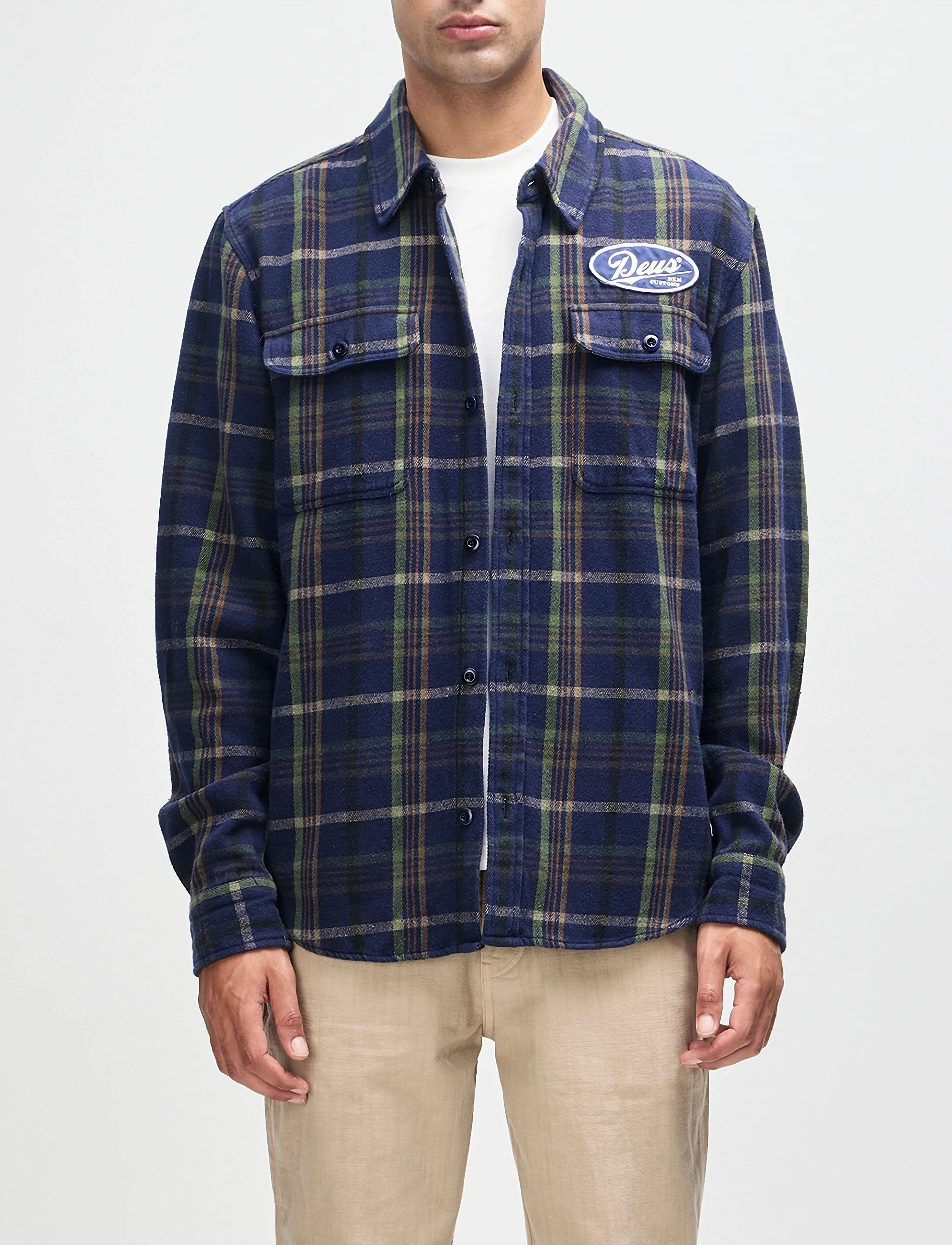 Deus Ex Machina - Vacay Check Shirt - flanell-hemden - navy check - 4