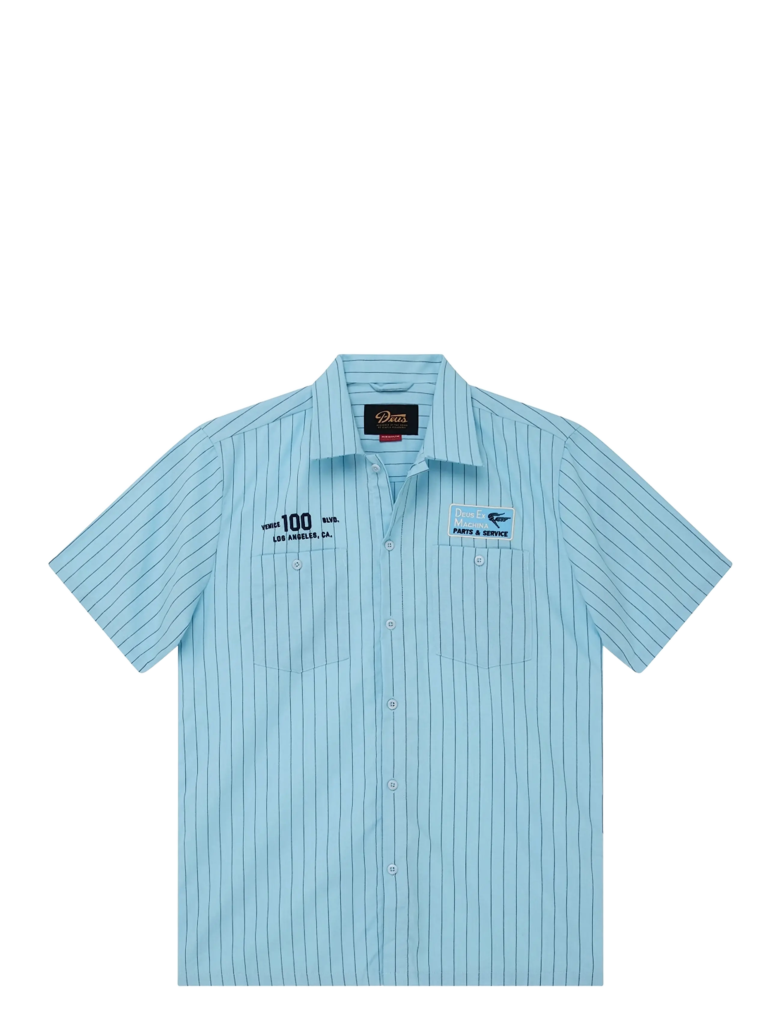 Deus Ex Machina Forecourt Stripe Shirt - Stribede skjorter - SKY BLUE / blue