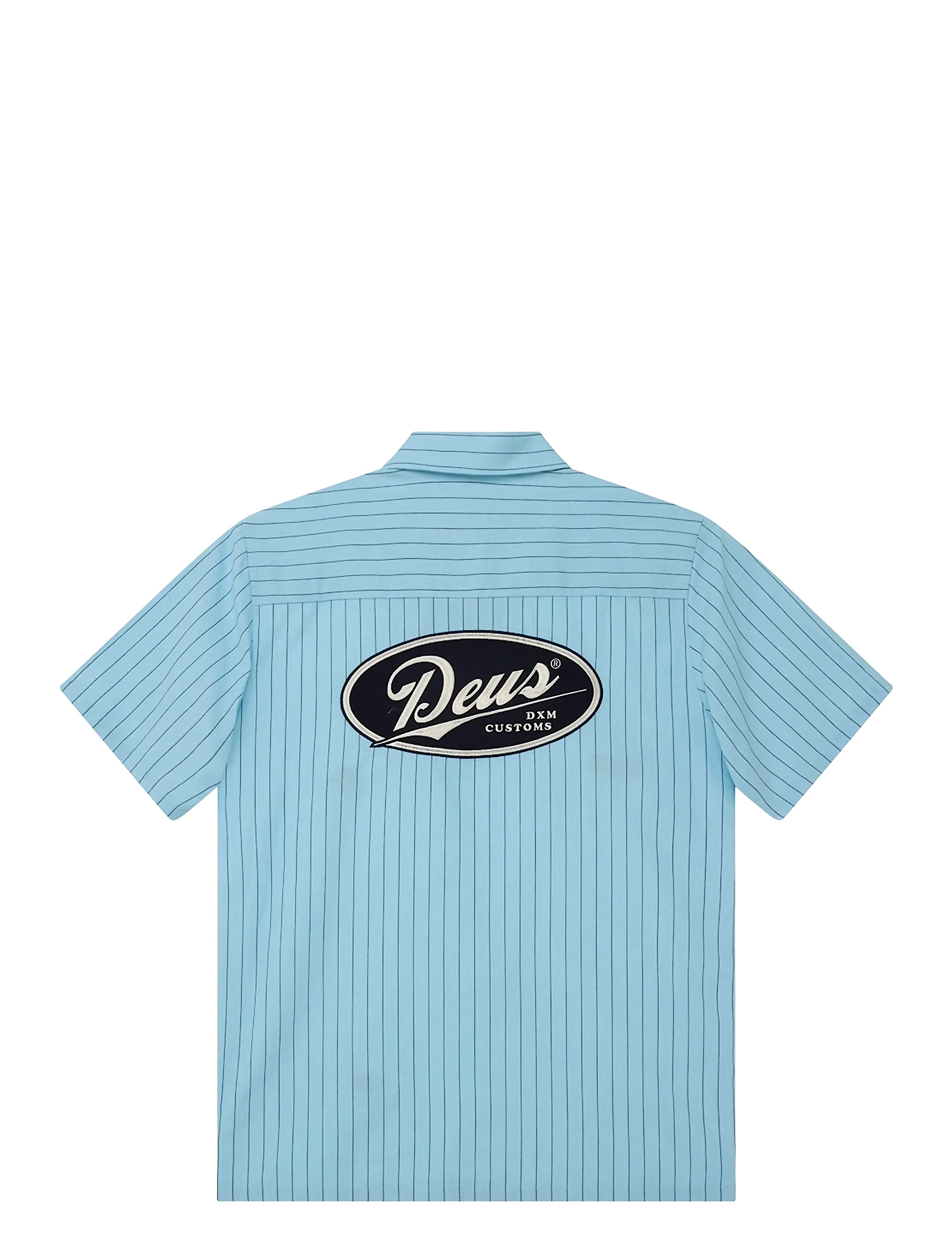 Deus Ex Machina - Forecourt Stripe Shirt - randiga skjortor - sky blue - 2