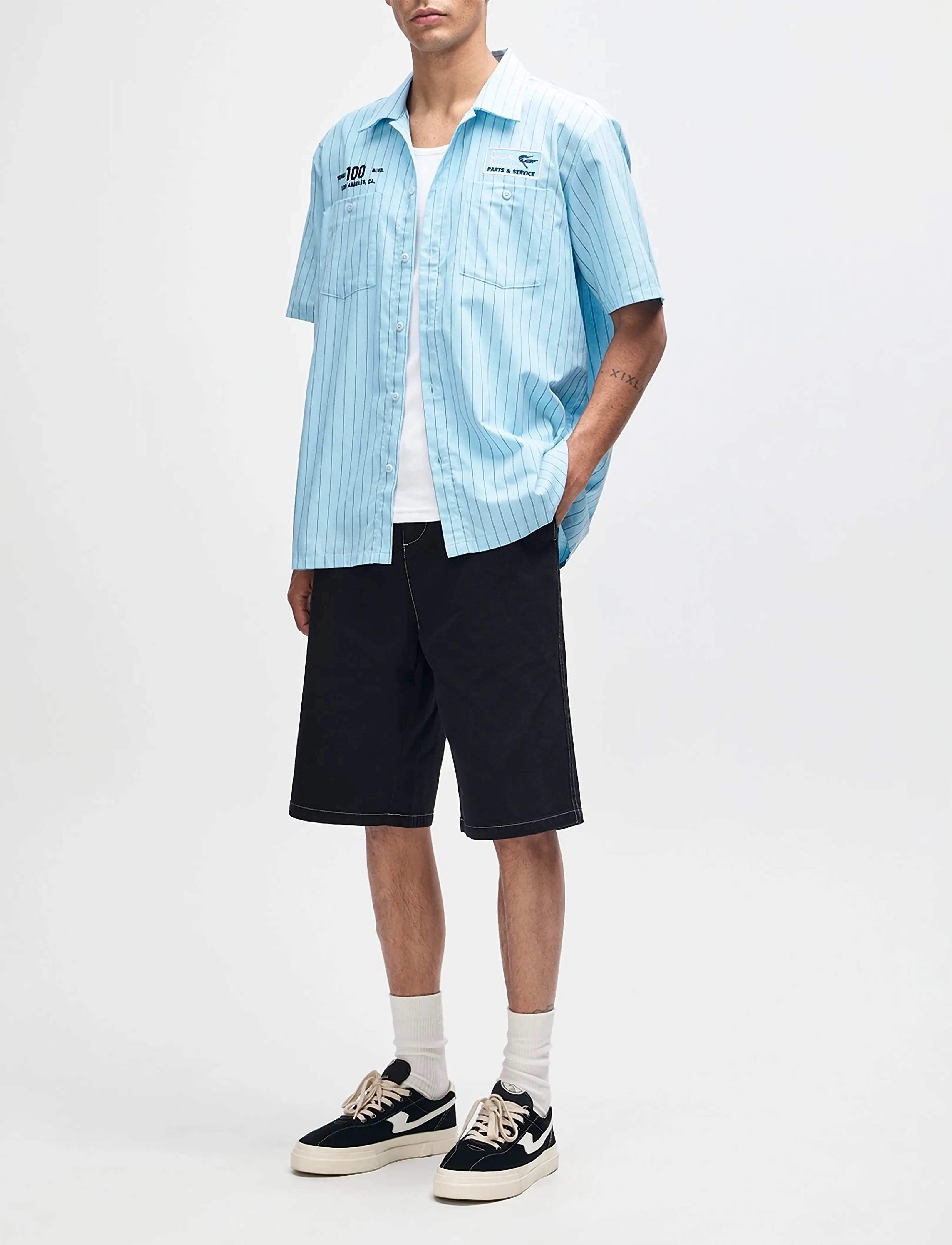 Deus Ex Machina Forecourt Stripe Shirt randiga skjortor herr – bild 5