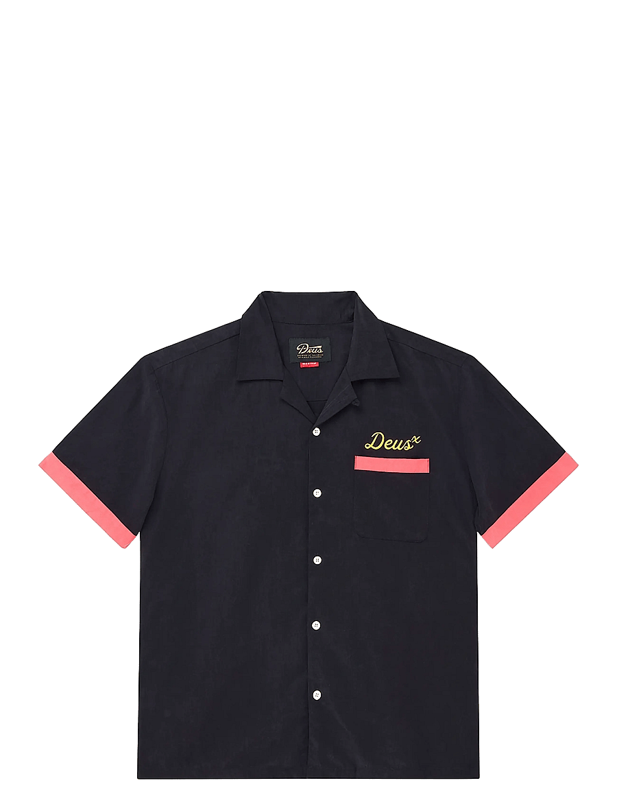 Deus Ex Machina - Hisssterical Bowling Shirt - kortærmede skjorter - black - 1