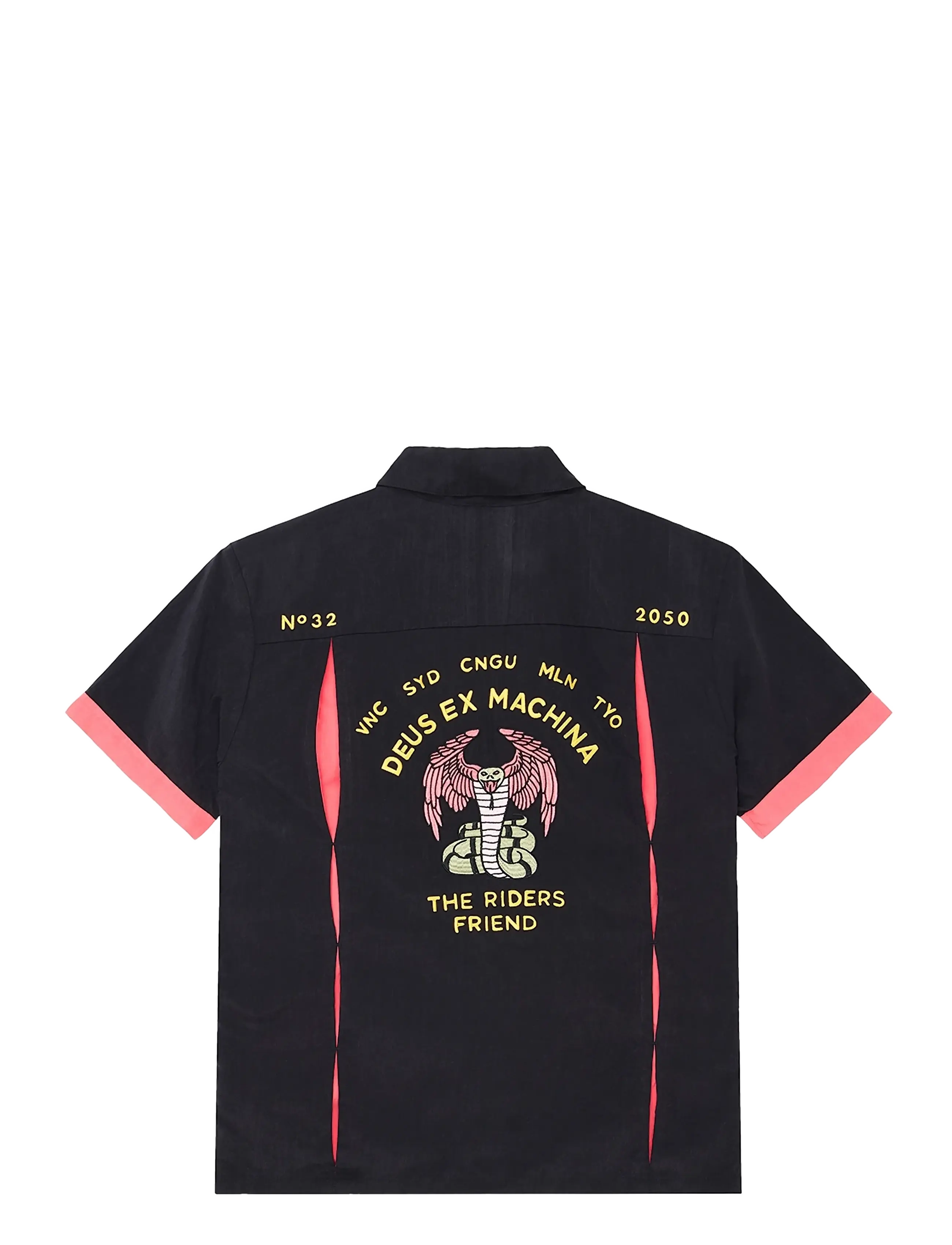 Deus Ex Machina - Hisssterical Bowling Shirt - lyhythihaiset kauluspaidat - black - 2