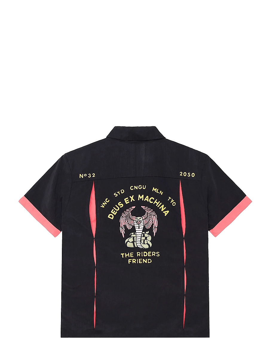 Deus Ex Machina - Hisssterical Bowling Shirt - kortærmede skjorter - black - 2