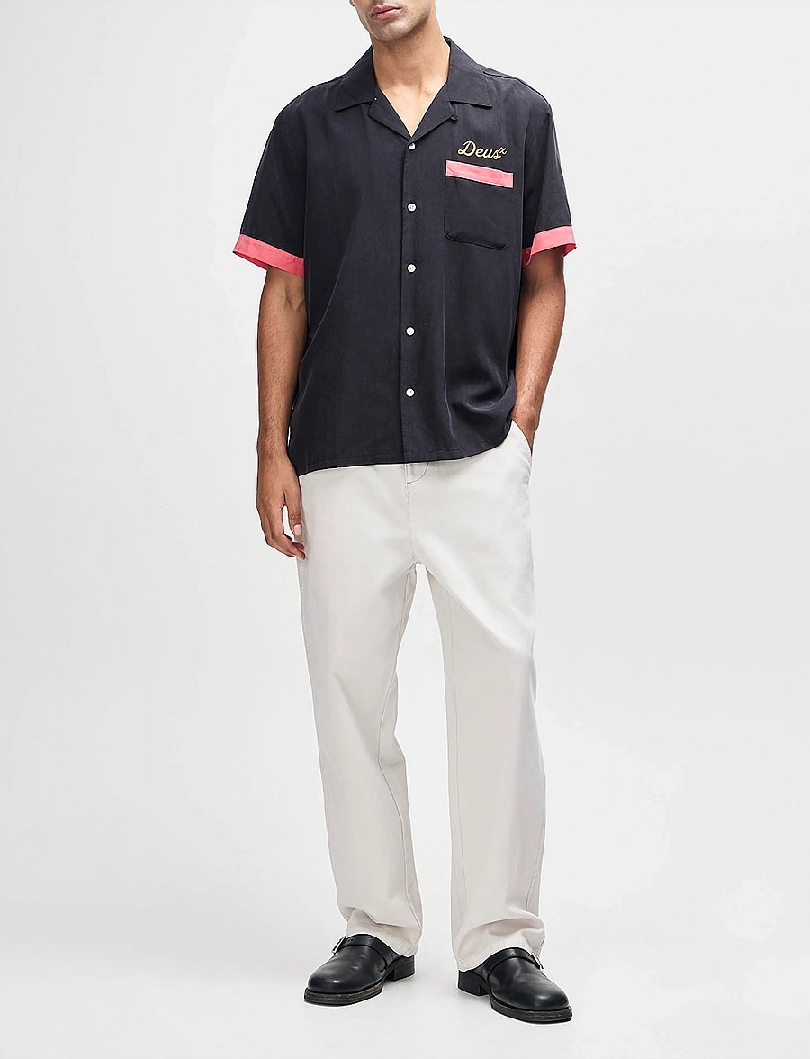 Deus Ex Machina - Hisssterical Bowling Shirt - kortærmede skjorter - black - 0