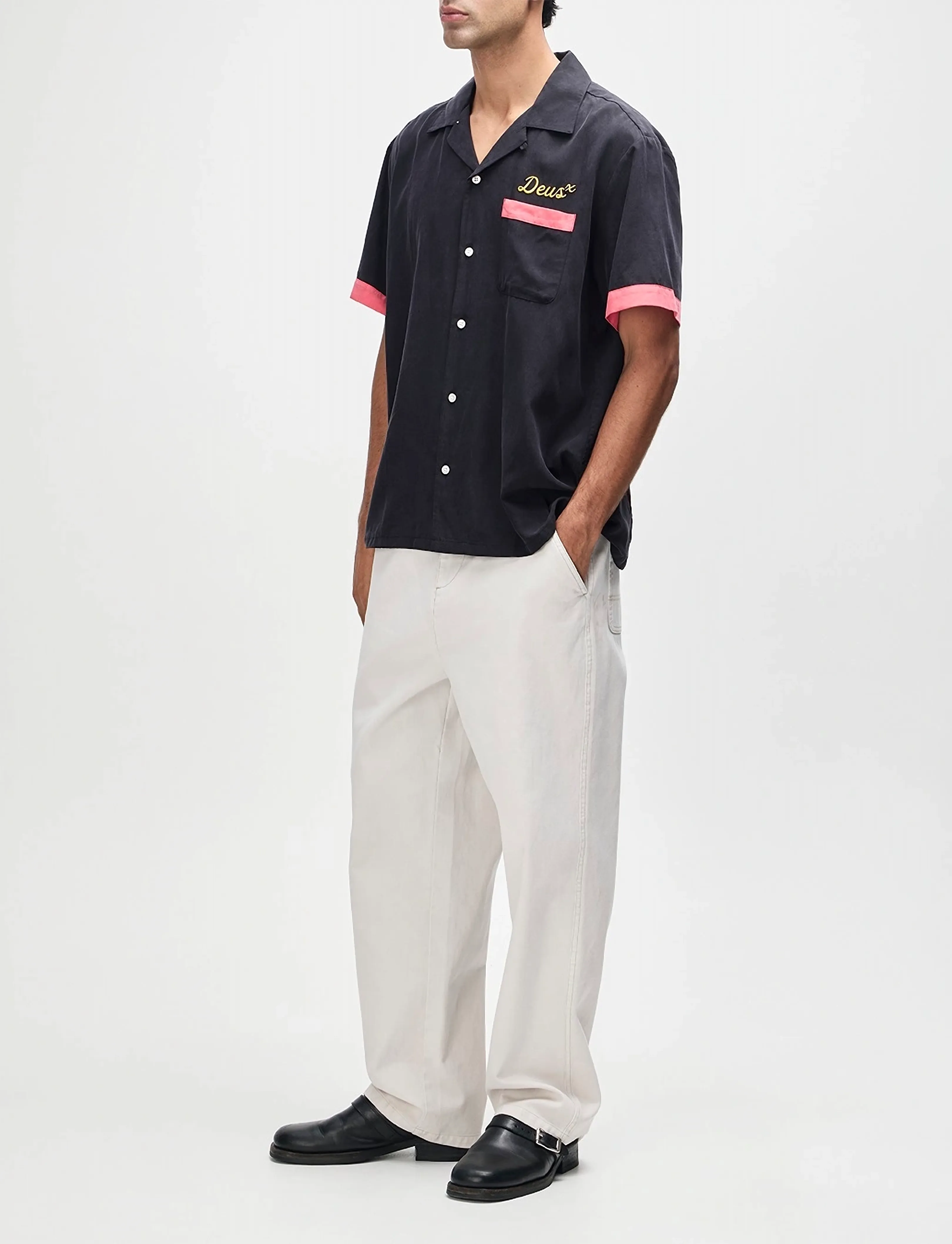 Deus Ex Machina - Hisssterical Bowling Shirt - lyhythihaiset kauluspaidat - black - 3