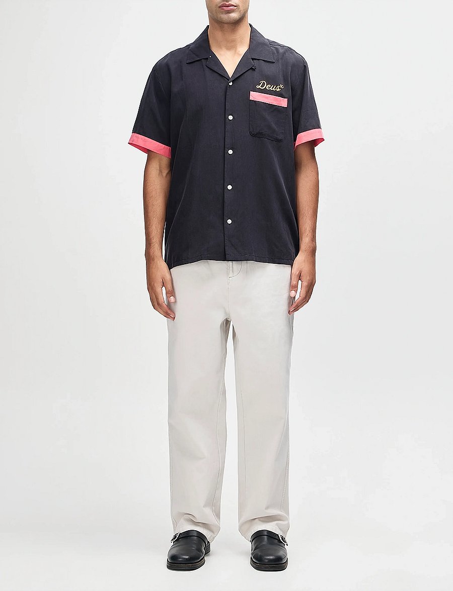 Deus Ex Machina - Hisssterical Bowling Shirt - kortærmede skjorter - black - 4