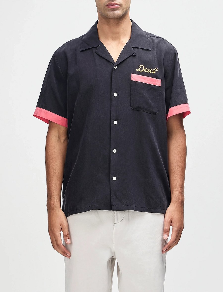 Deus Ex Machina - Hisssterical Bowling Shirt - kortærmede skjorter - black - 5