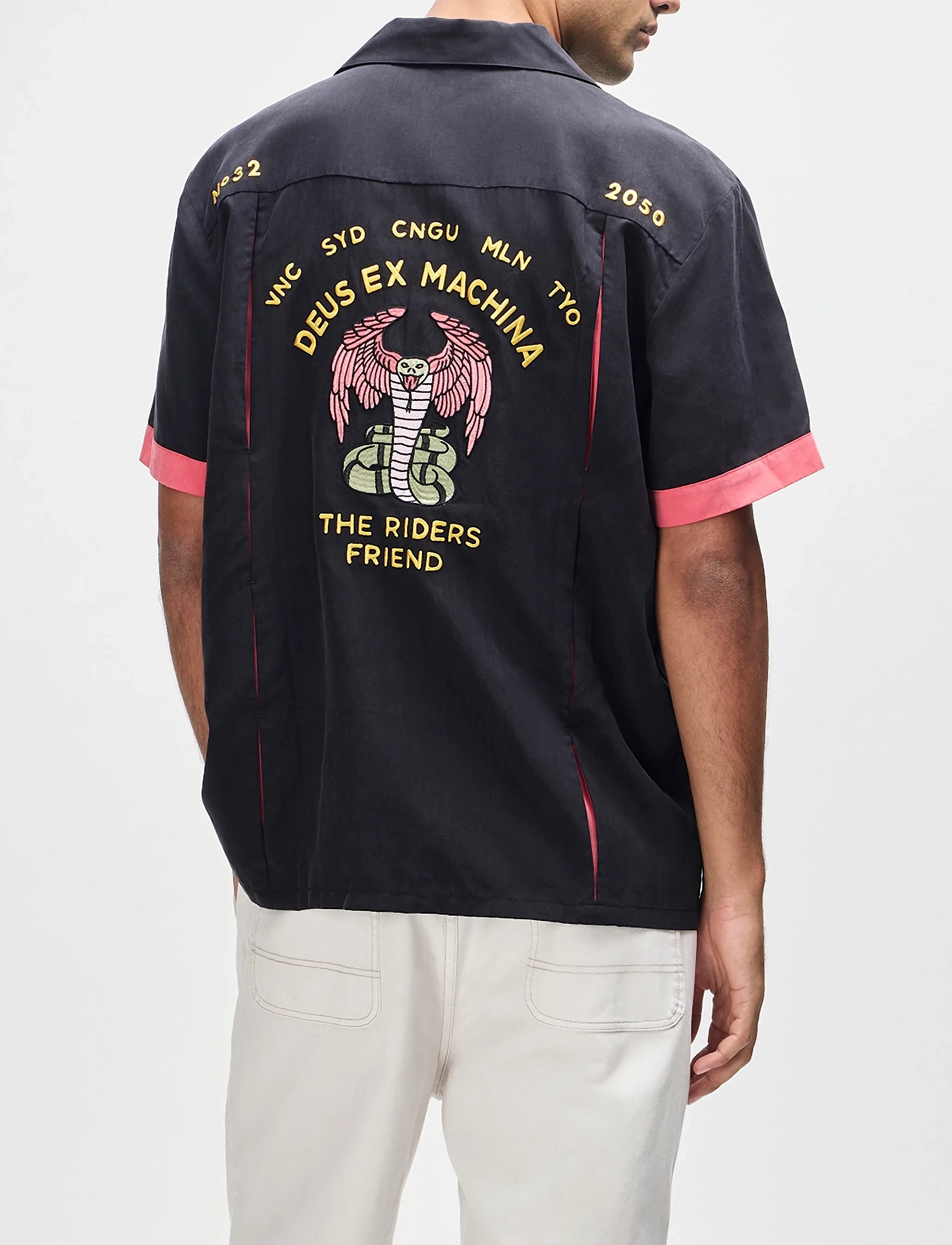 Deus Ex Machina Hisssterical Bowling Shirt kortärmade skjortor herr – bild 6