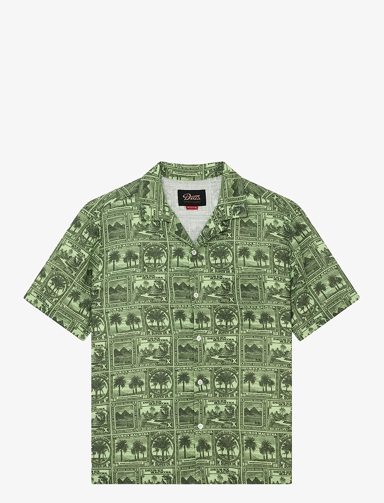 Deus Ex Machina - Mail Man Shirt - mønstrede skjorter - green - 1