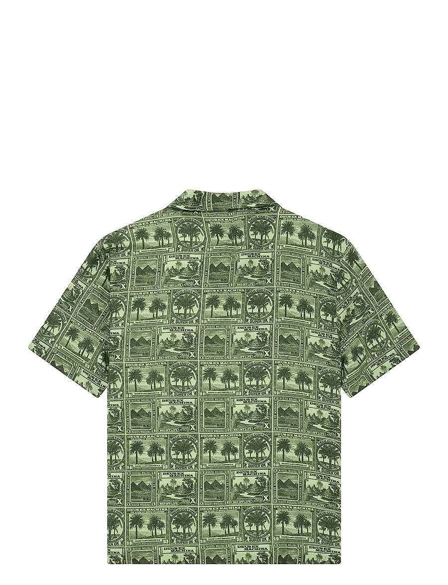 Deus Ex Machina - Mail Man Shirt - mönstrade skjortor - green - 2