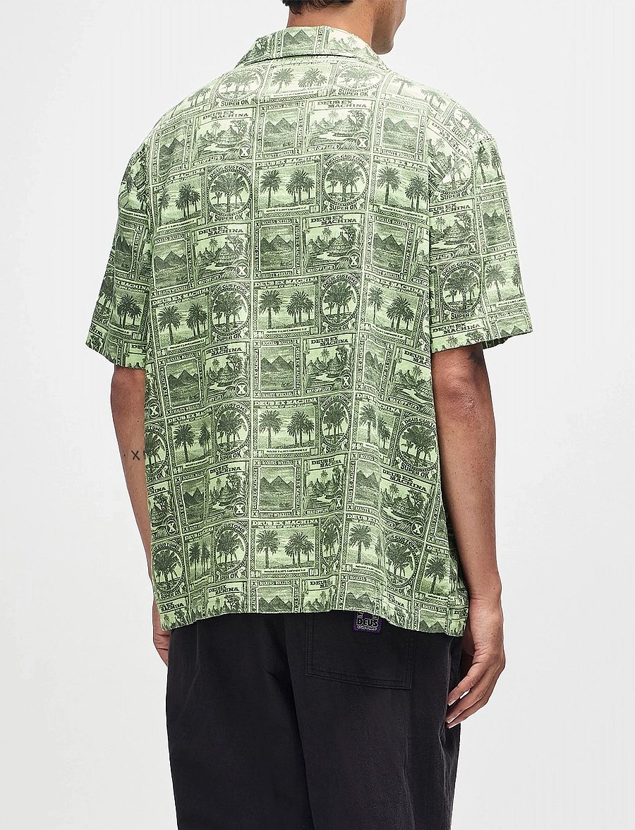 Deus Ex Machina - Mail Man Shirt - mönstrade skjortor - green - 3