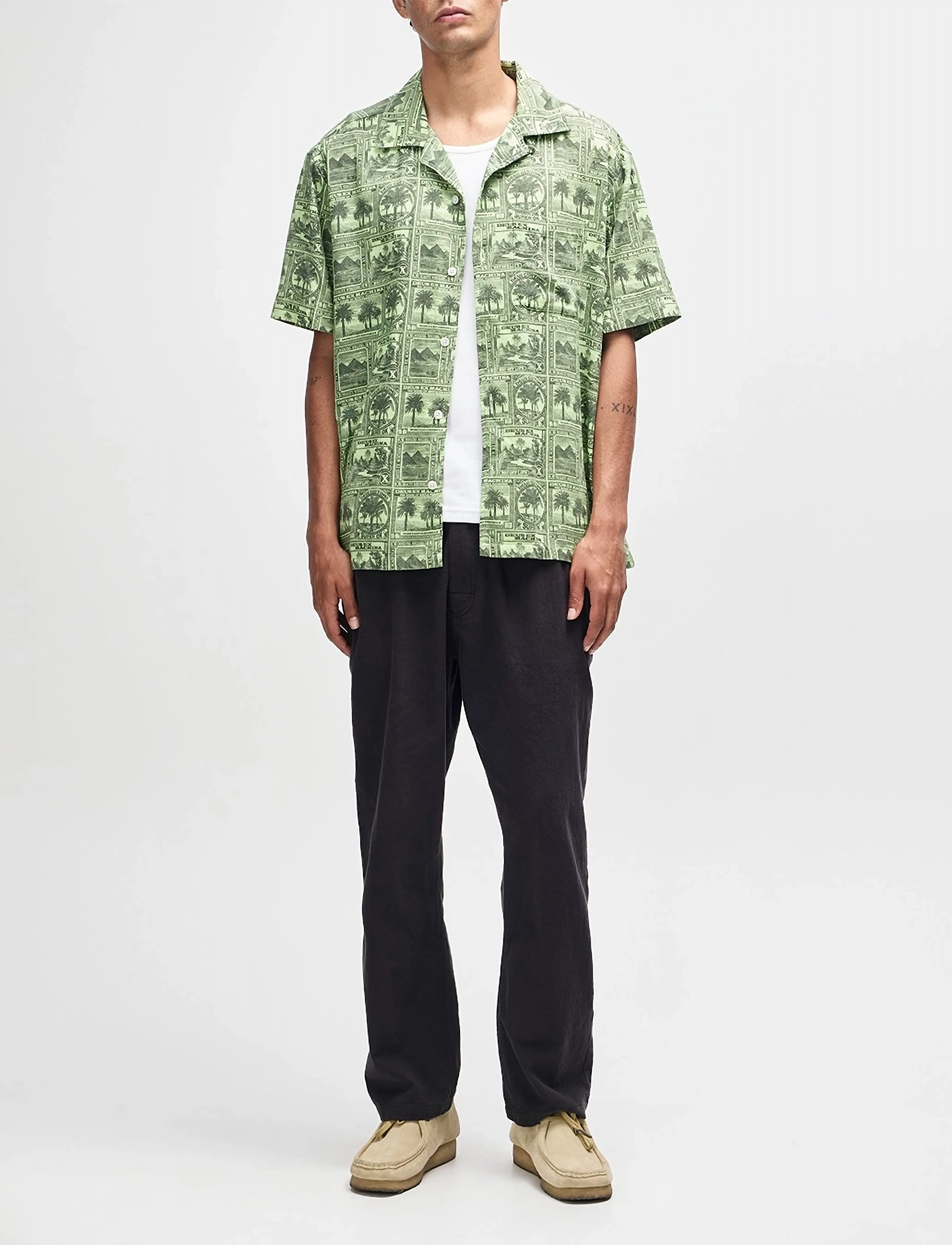 Deus Ex Machina - Mail Man Shirt - mønstrede skjorter - green - 4