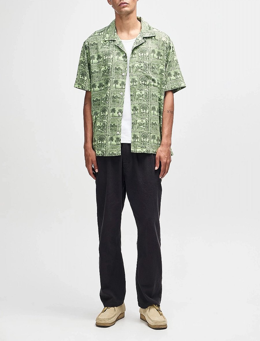 Deus Ex Machina - Mail Man Shirt - mönstrade skjortor - green - 4