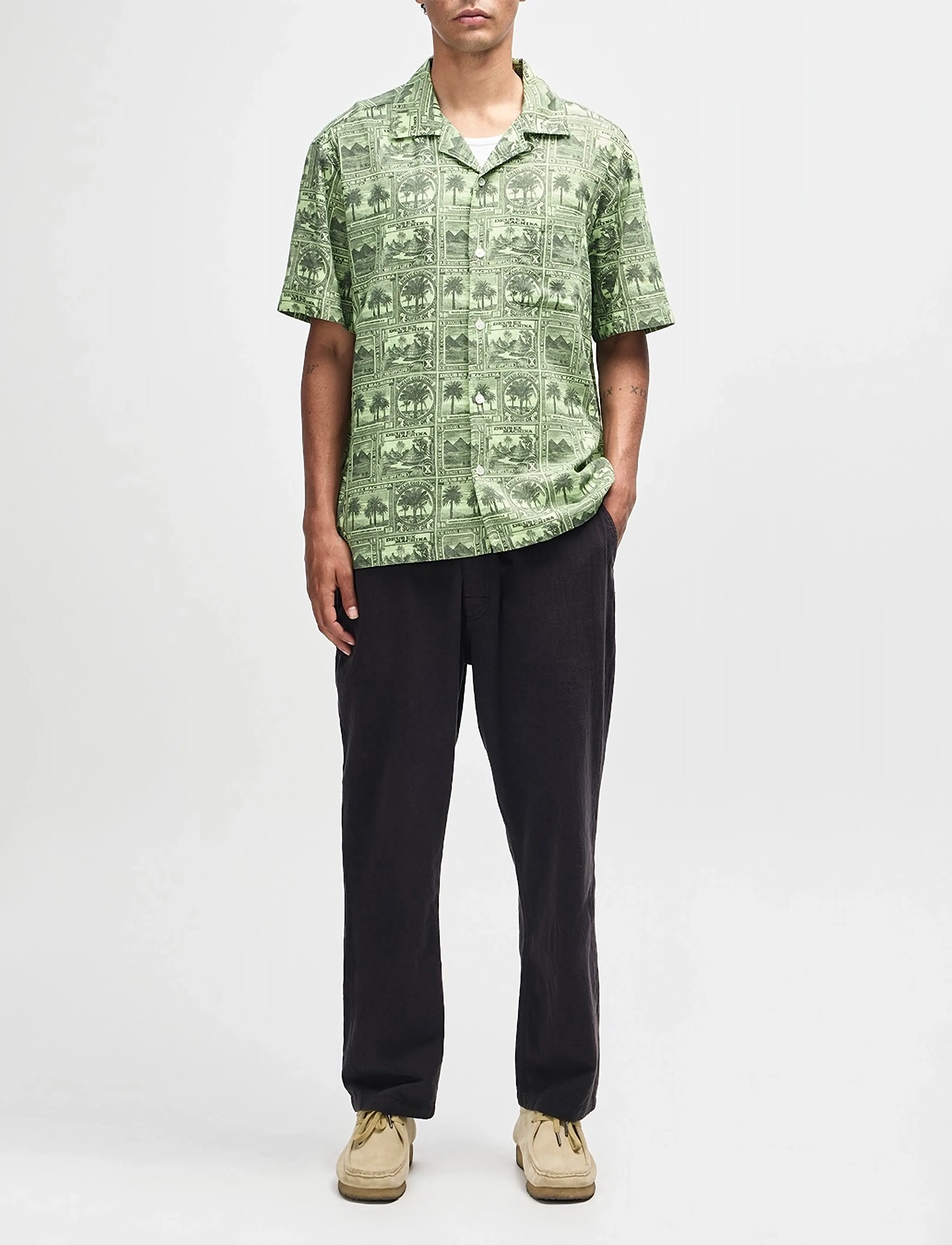 Deus Ex Machina - Mail Man Shirt - mønstrede skjorter - green - 5