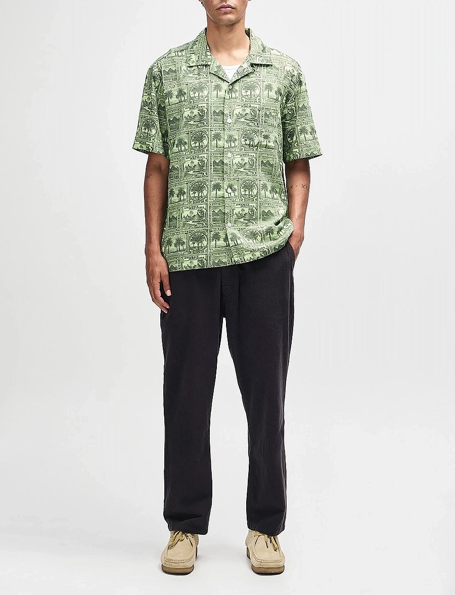 Deus Ex Machina - Mail Man Shirt - mönstrade skjortor - green - 5