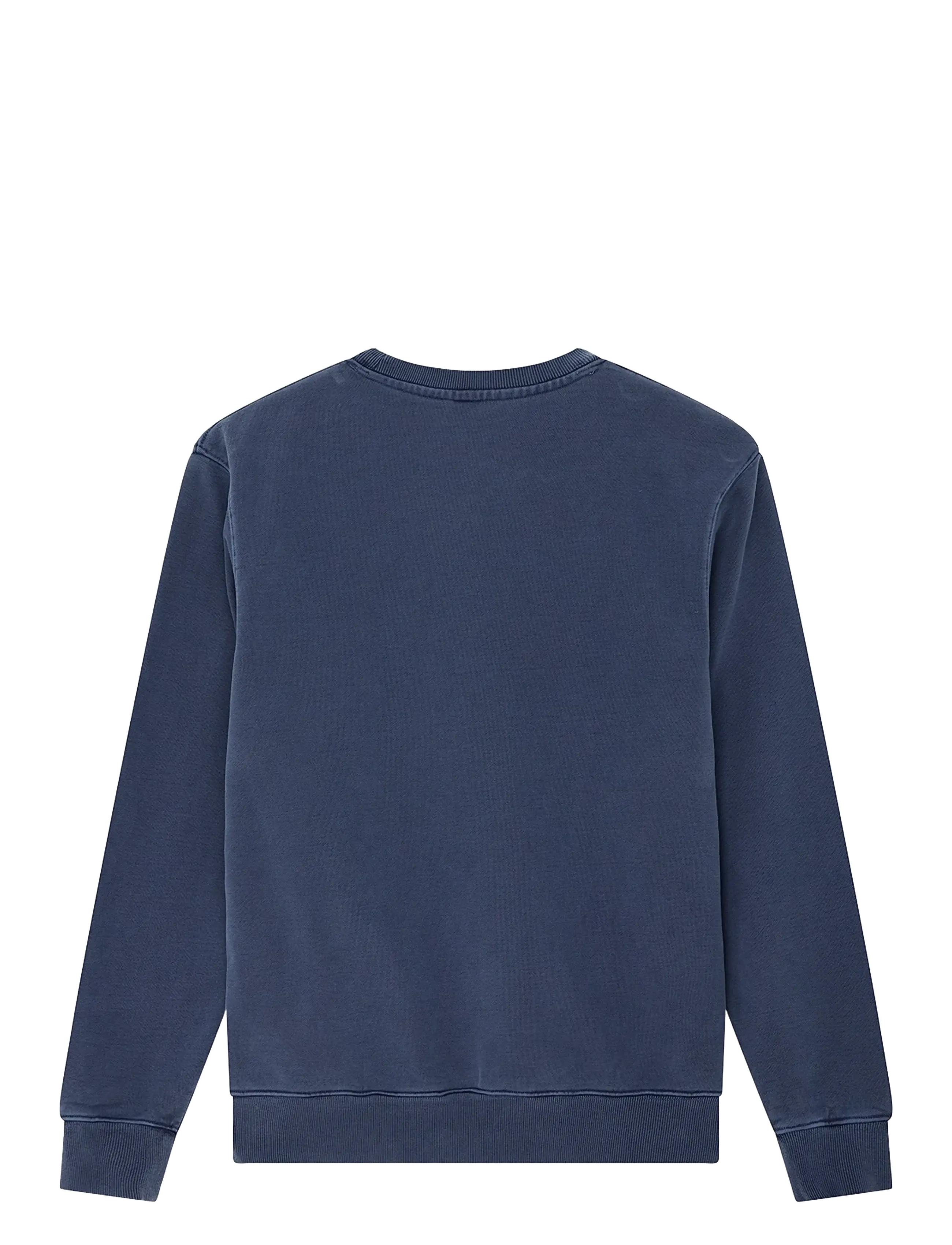 Deus Ex Machina - Shield Garment Dyed Crew - shoppa efter stil - mechanic blue - 2