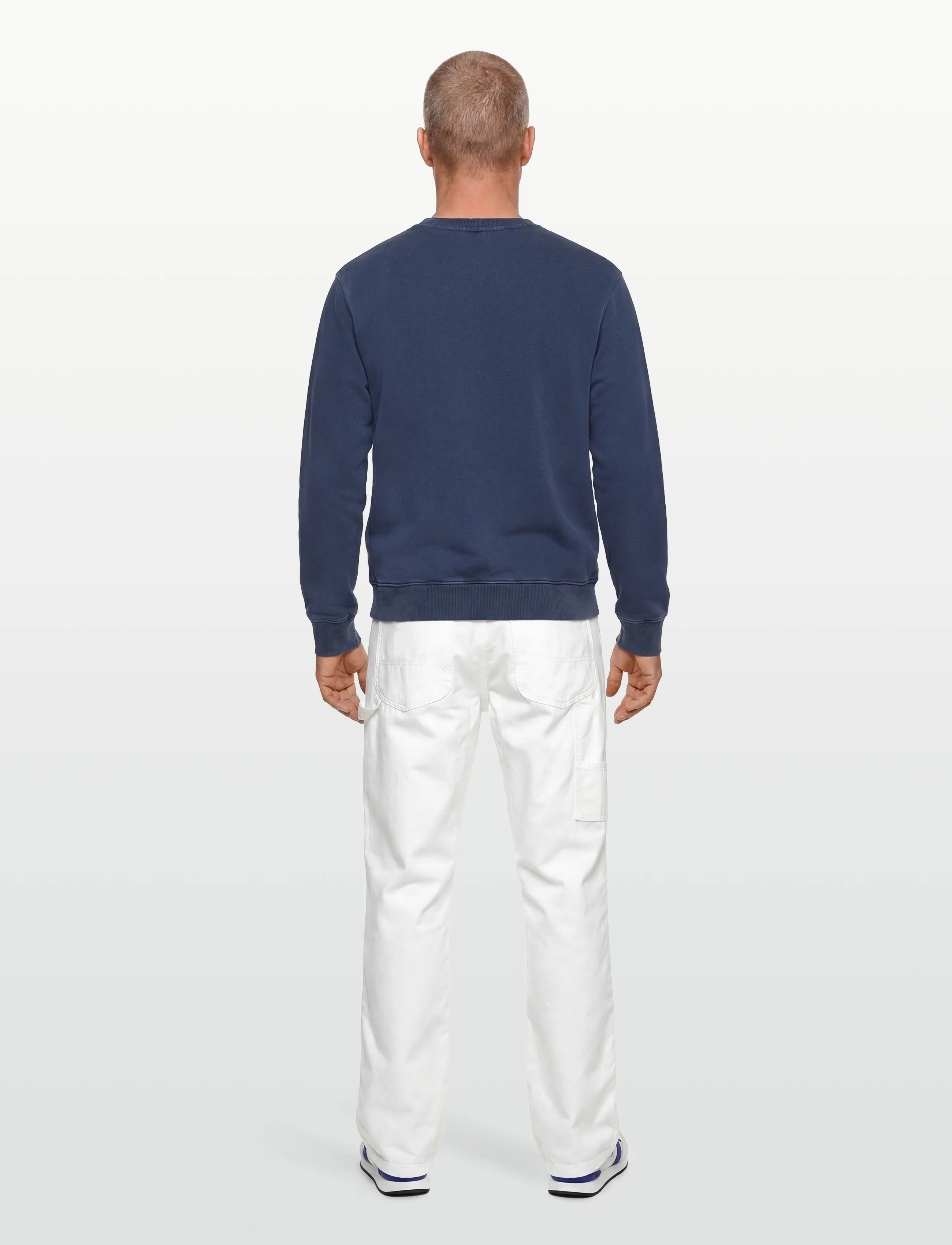 Deus Ex Machina - Shield Garment Dyed Crew - shoppa efter stil - mechanic blue - 4