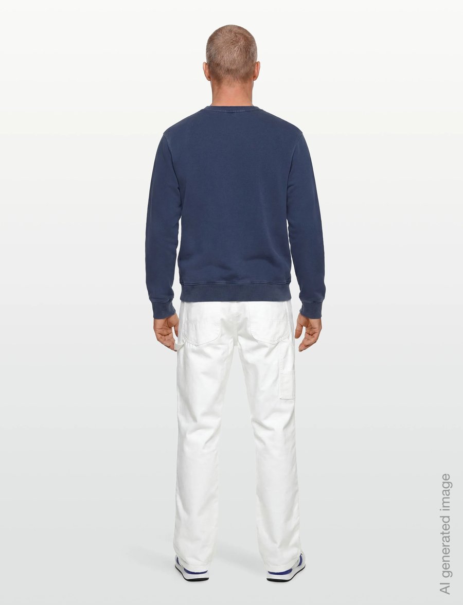Deus Ex Machina - Shield Garment Dyed Crew - shop by style - mechanic blue - 4