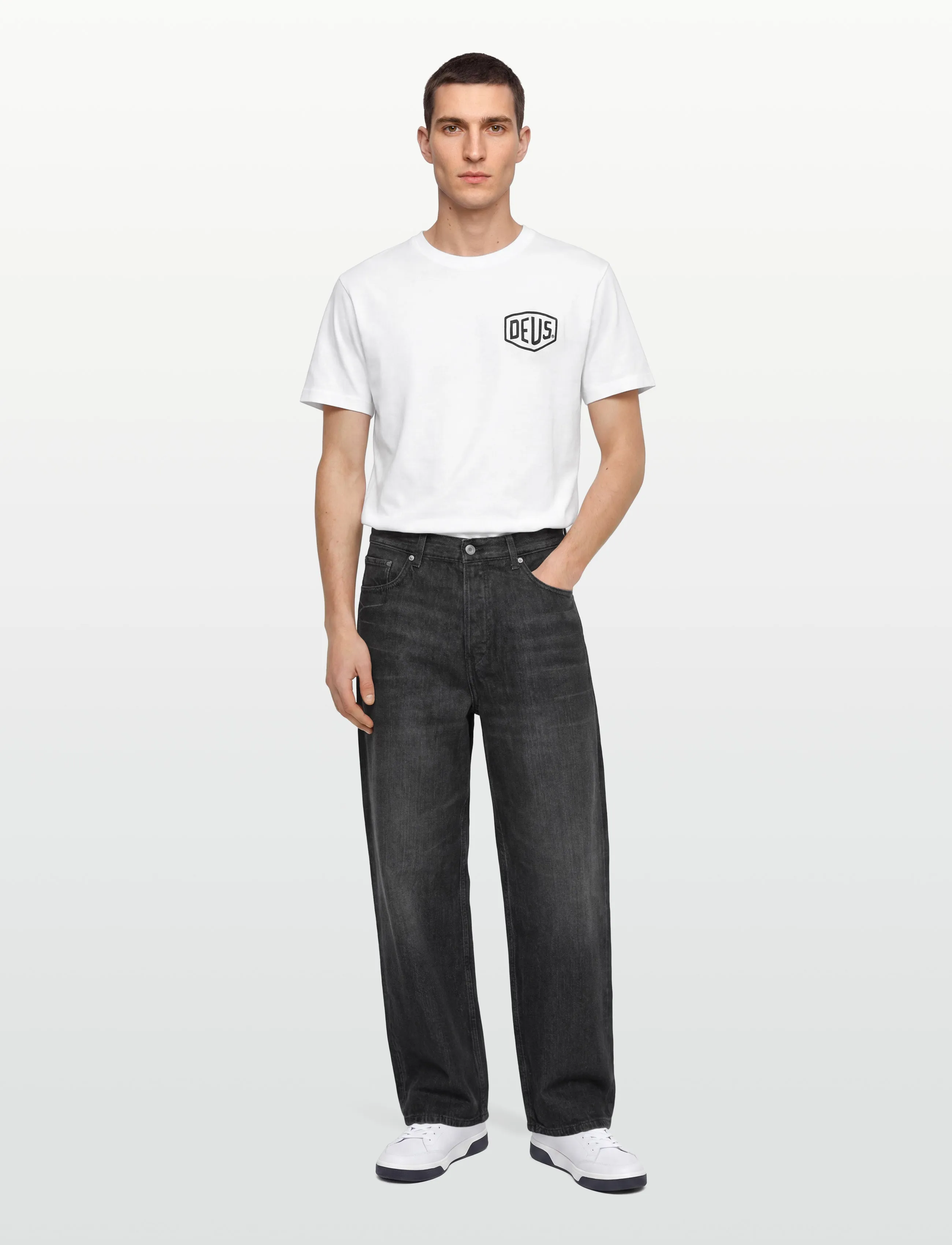 Deus Ex Machina Venice Address Tee, Grafisk T-Shirt, Hvid, Str: XXL