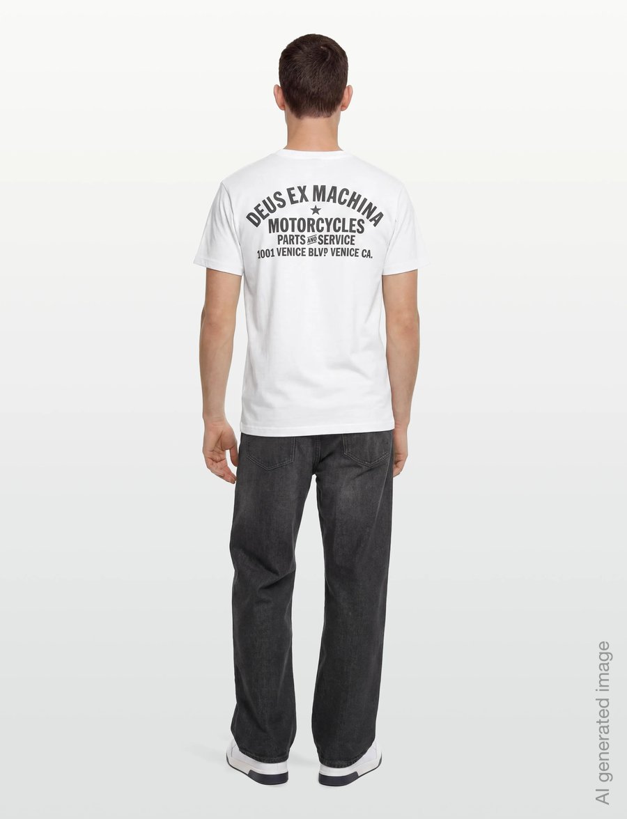 Deus Ex Machina - Venice Address Tee - kurzärmelige t-shirts - white - 4