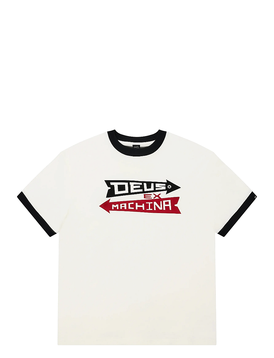 Deus Ex Machina - Arrows Ringer Tee - kurzärmelige t-shirts - pristine white - 1