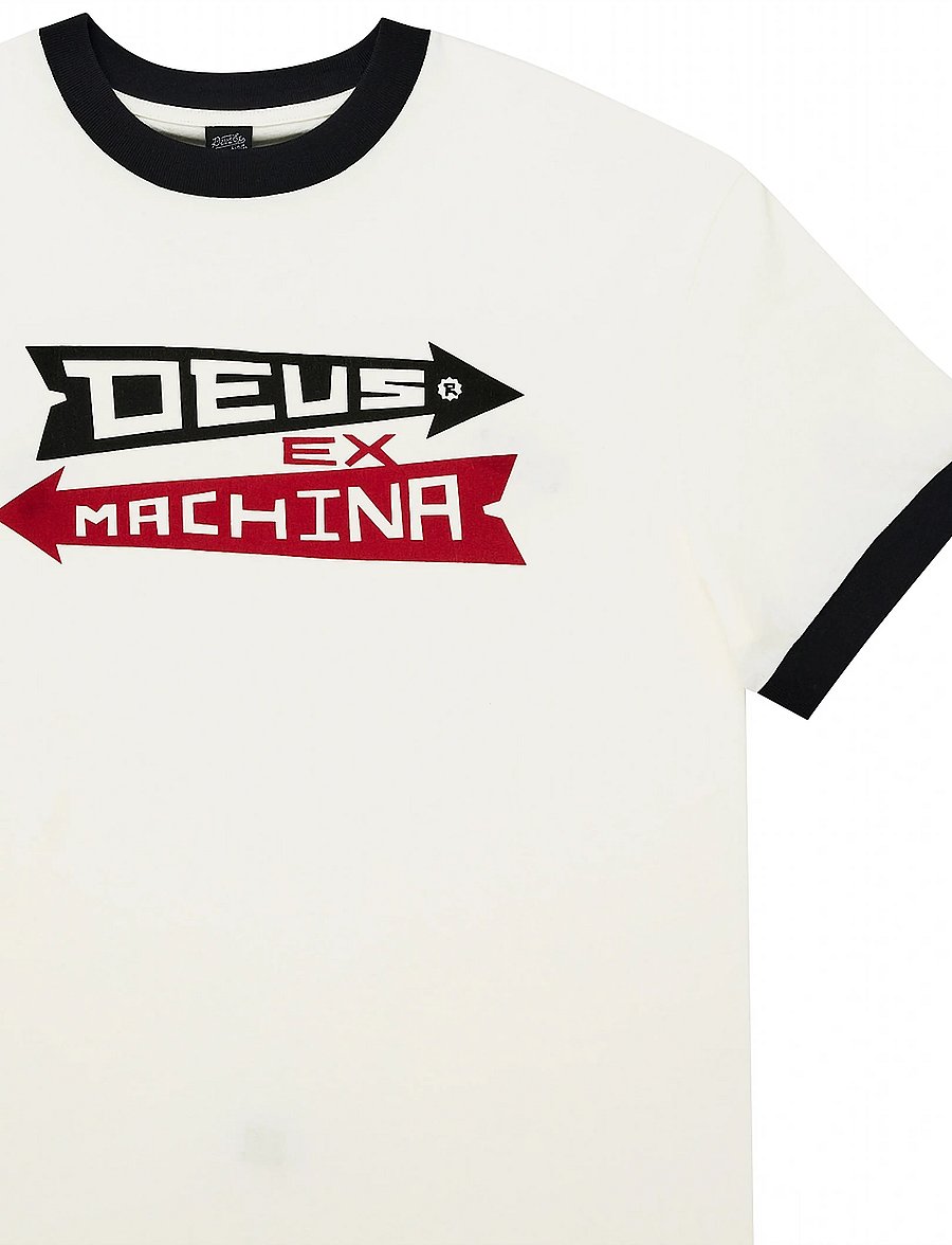 Deus Ex Machina - Arrows Ringer Tee - kurzärmelige t-shirts - pristine white - 5