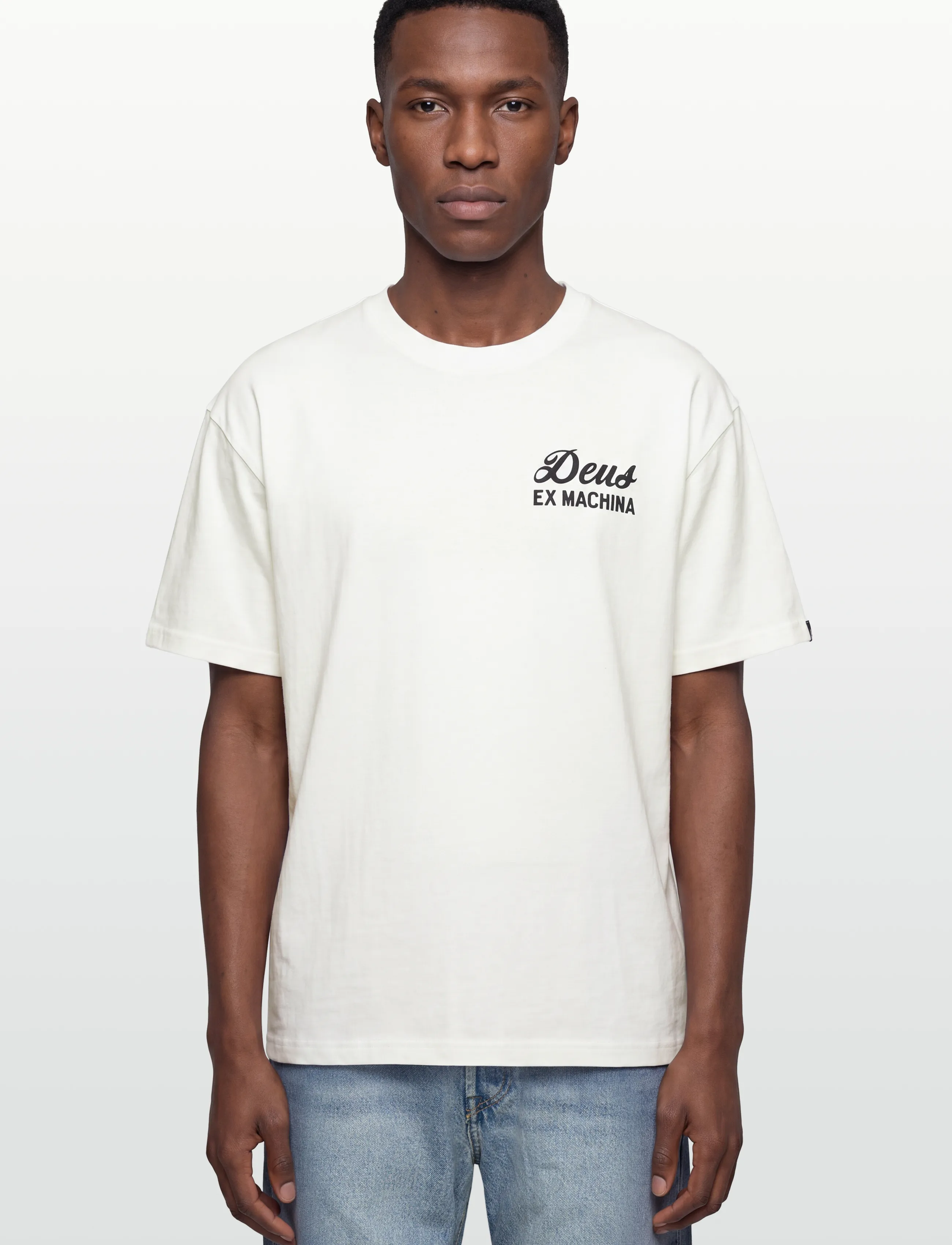 Deus Ex Machina - Biarritz Sign Tee - kortärmade t-shirts - white - 3