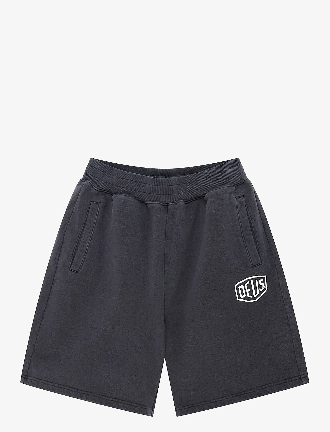 Deus Ex Machina - Shield Garment Dyed Track Short - sweatshorts - black - 1