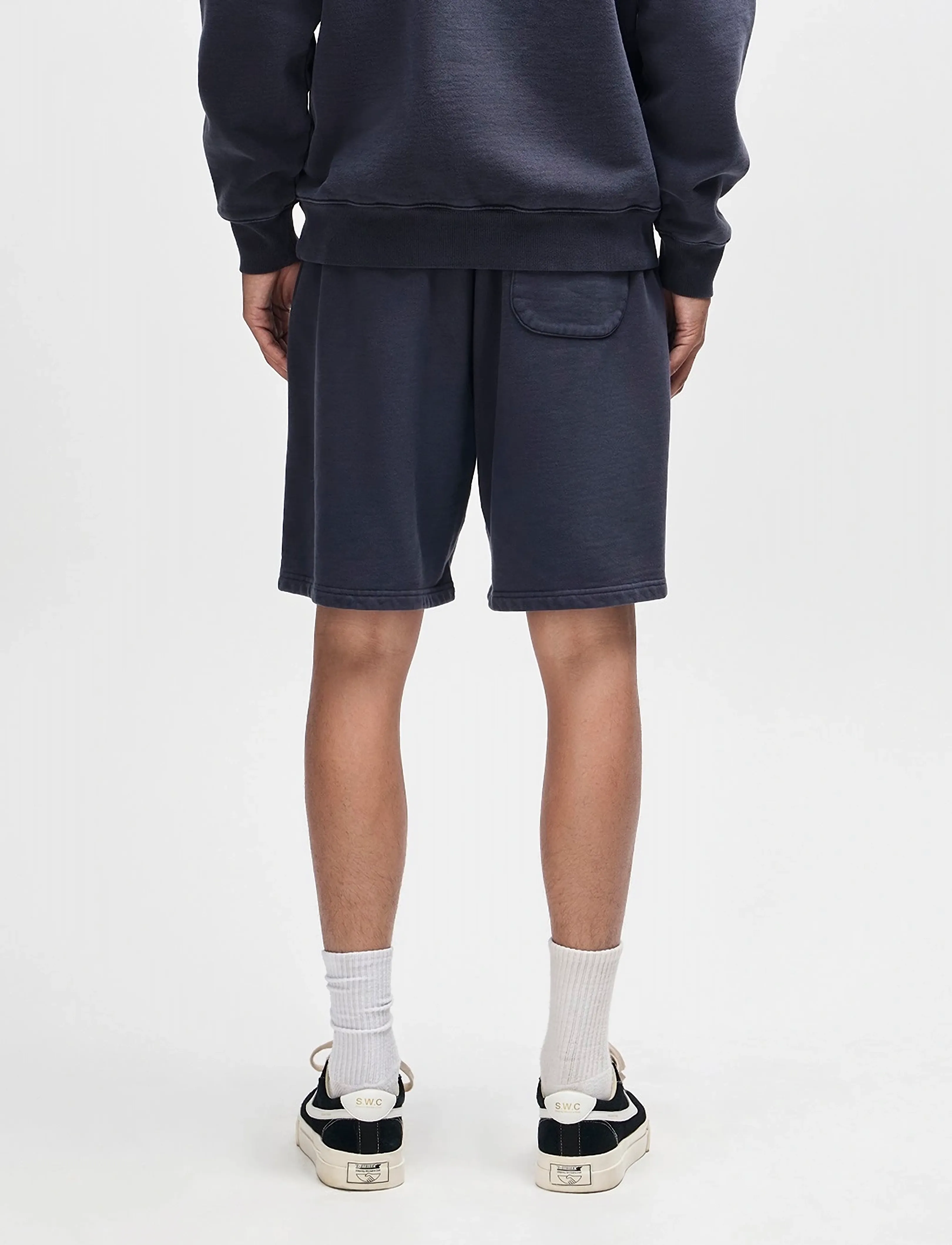 Deus Ex Machina - Shield Garment Dyed Track Short - sweatshorts - black - 3