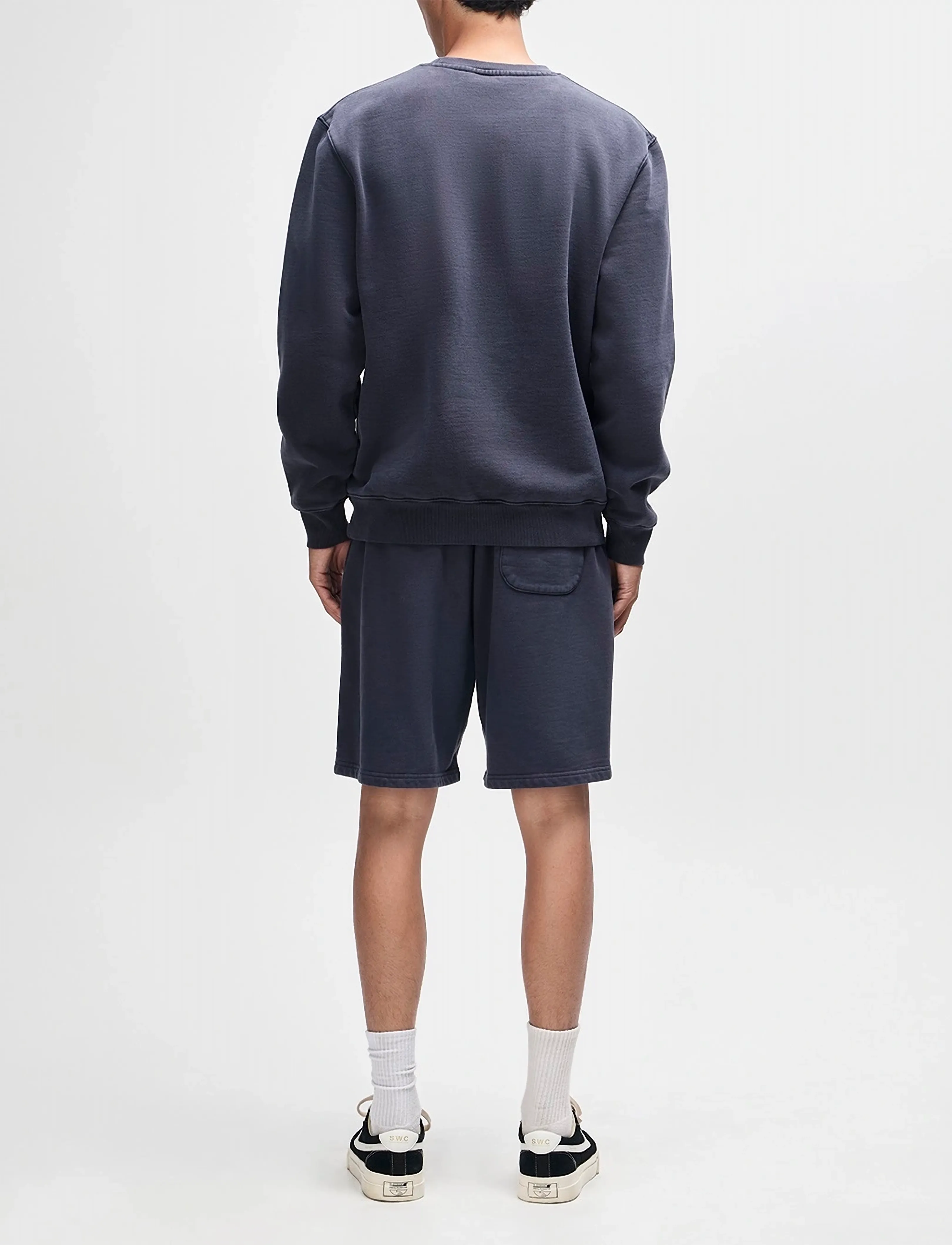 Deus Ex Machina Shield Garment Dyed Track Short - Streetstyle - BLACK / black
