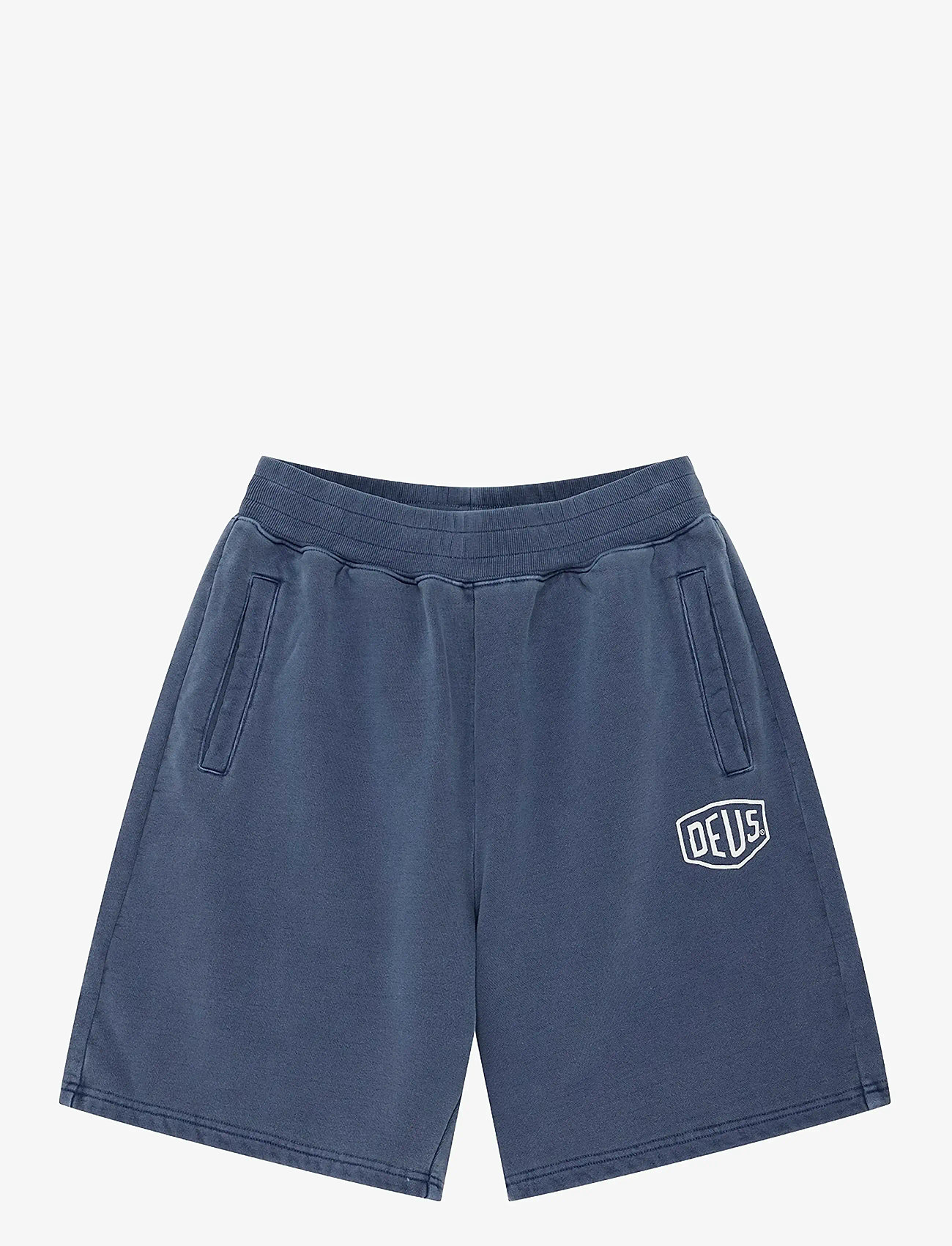 Deus Ex Machina - Shield Garment Dyed Track Short - sweatshorts - mechanic blue - 0